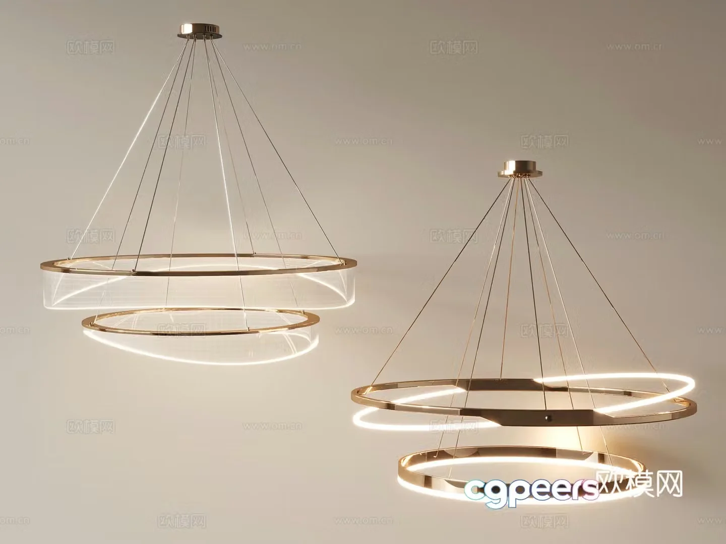 Modern Chandeliers Metal Chandeliers Living Room Chandeliers Restaurant Chandeliers Bedroom Chandeliers Chandeliers Combination 3D Model