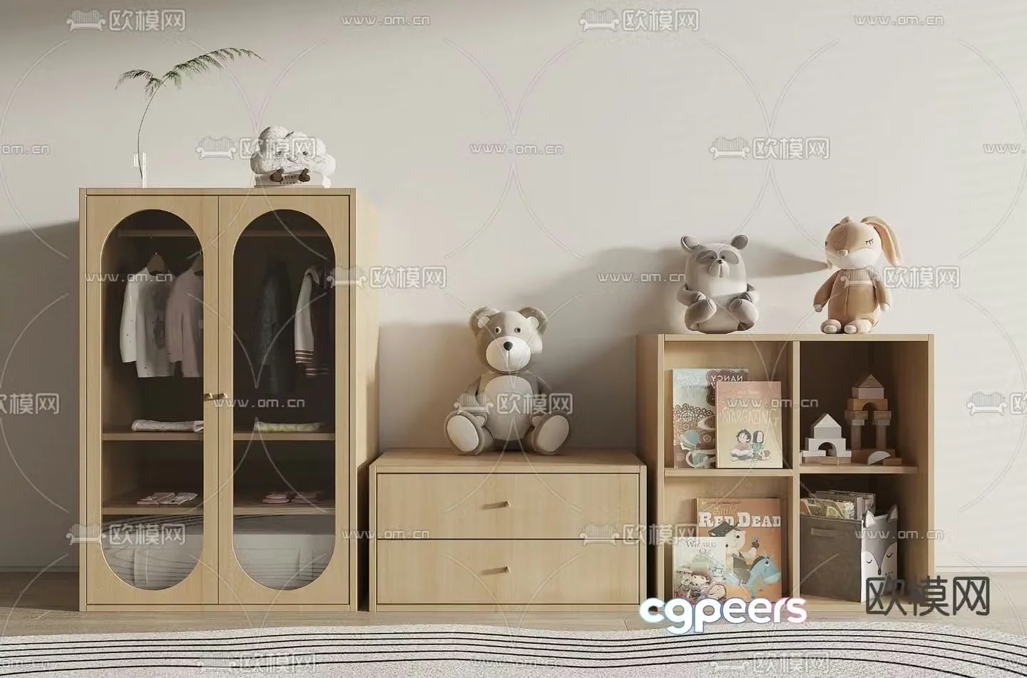 Children’s cabinet storage cabinet toy cabinet 3d model