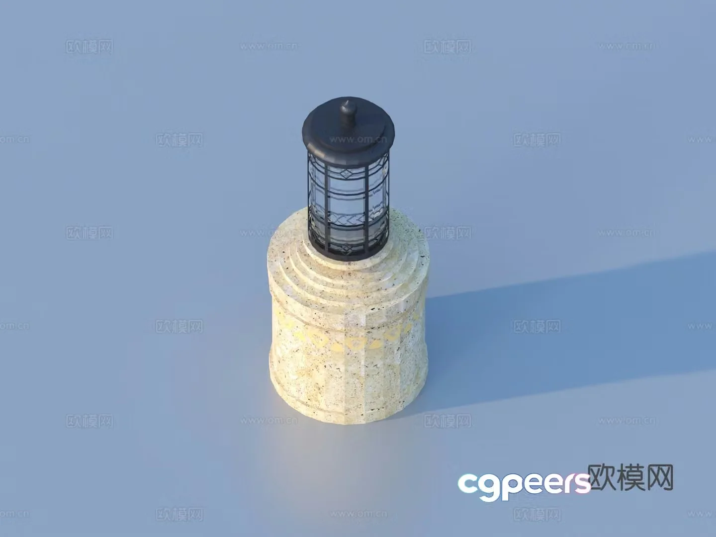 Lawn lights outdoor lights landscape lights 3d model