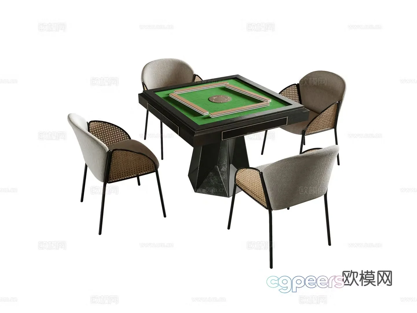 Modern mahjong table 3d model