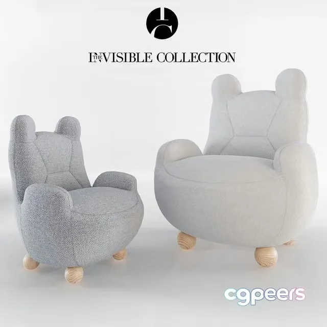 3ds Max Free – ARMCHAIR BABY BEAR and PAPA BEAR – theinvisiblecollection