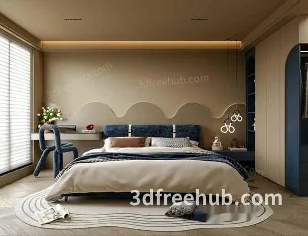 Cozy Bedroom 3D Model – 21868 – VRAY Render