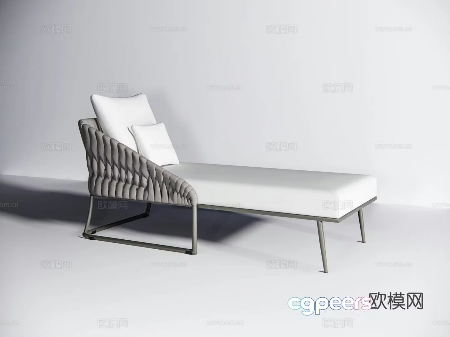Modern outdoor lounge chair pool chair beach lounge chair 3d model
