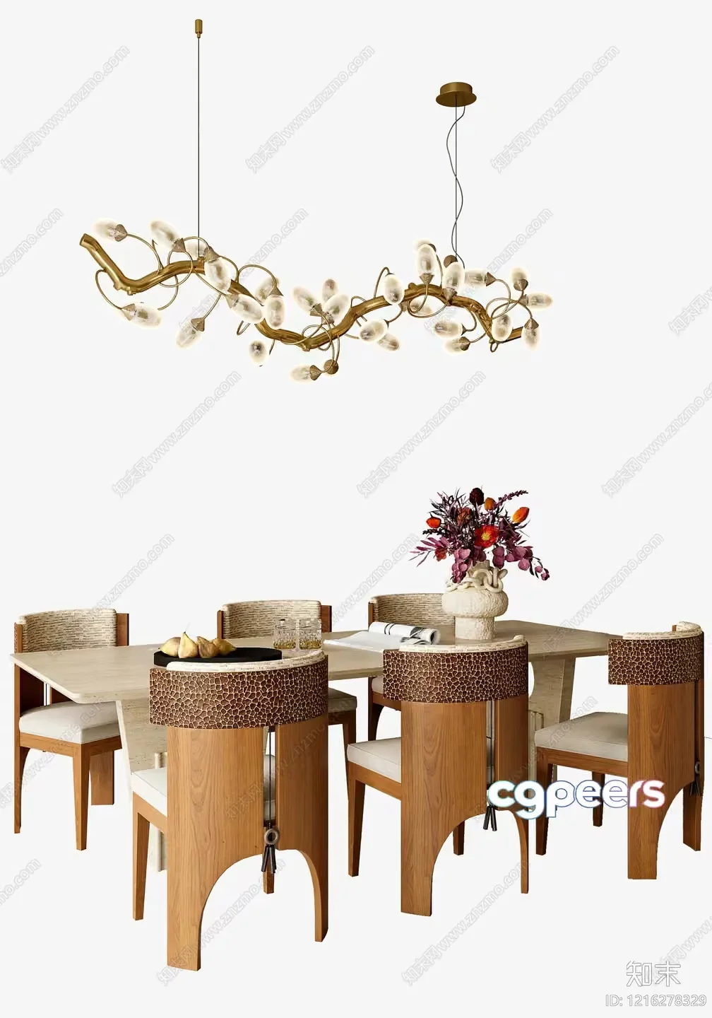Modern Dining Room 3D Model – 13778 – VRAY Render