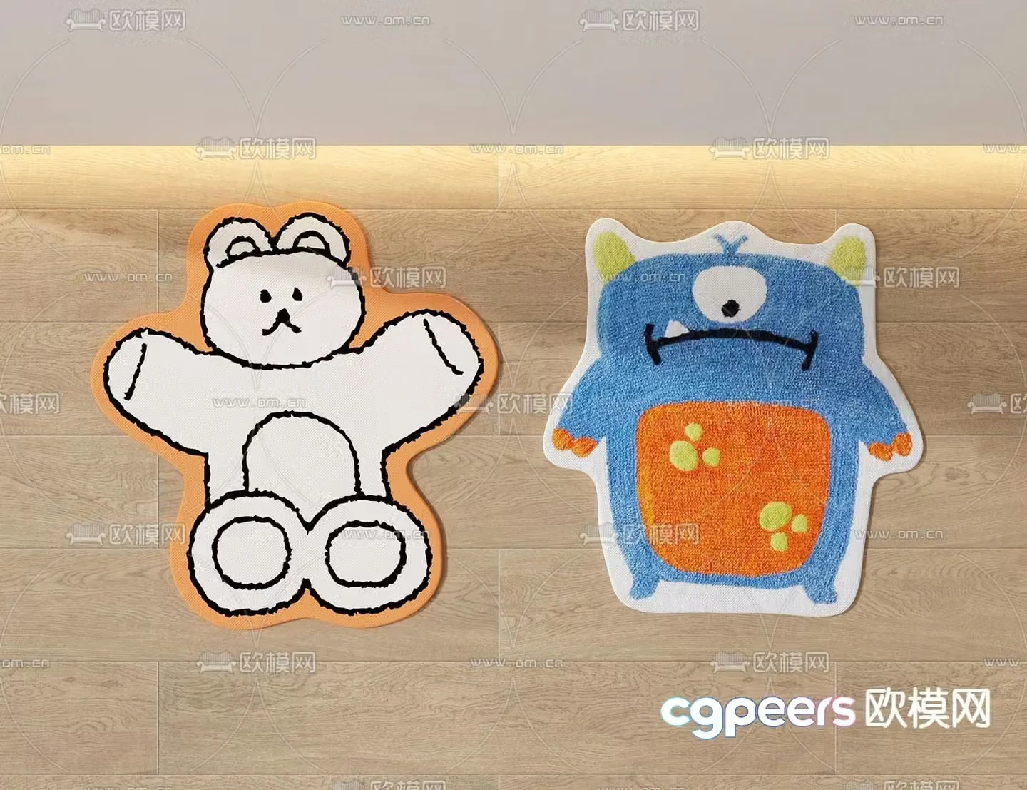 Children’s cartoon carpet 3d model
