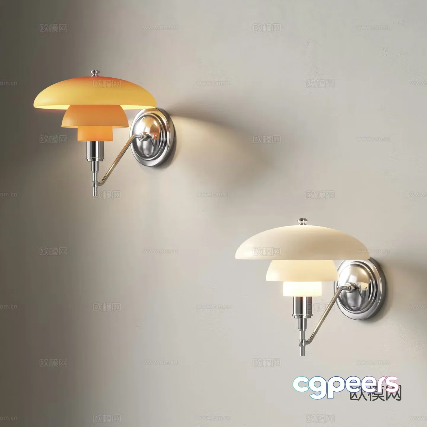 Medieval wall lamp Bauhaus wall lamp 3d model
