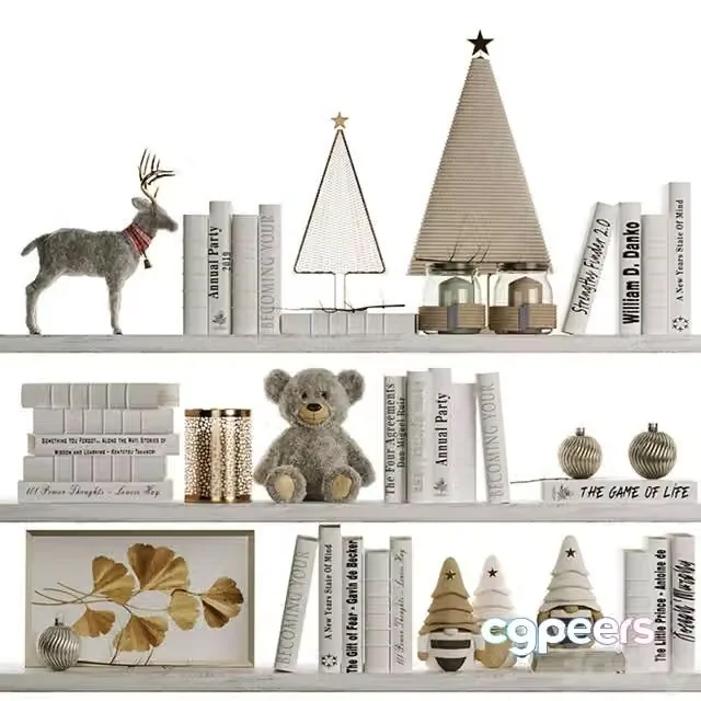 3ds Max Free – Decorative set for filling the shelves
