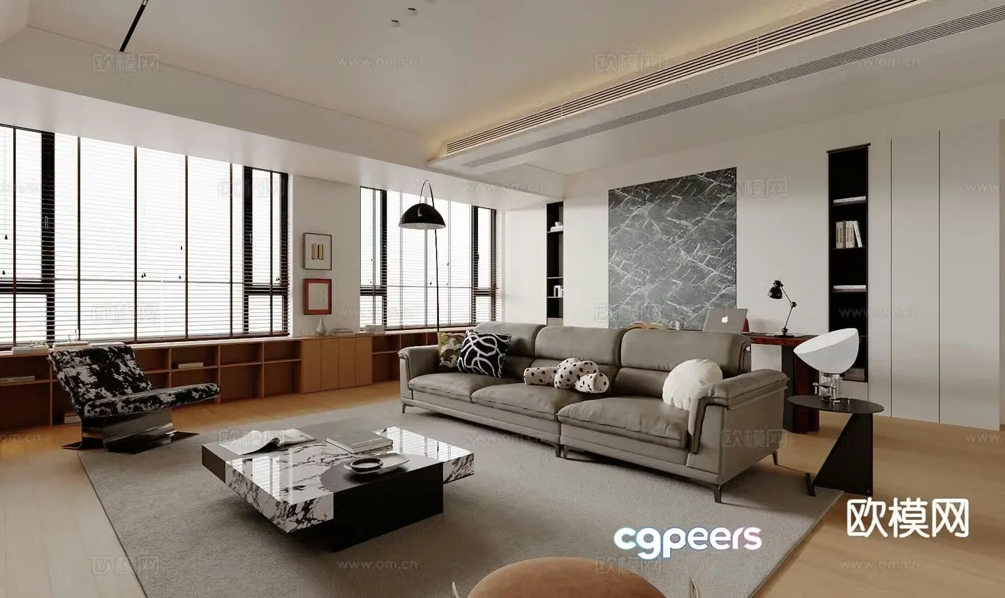 Modern living room 3d model