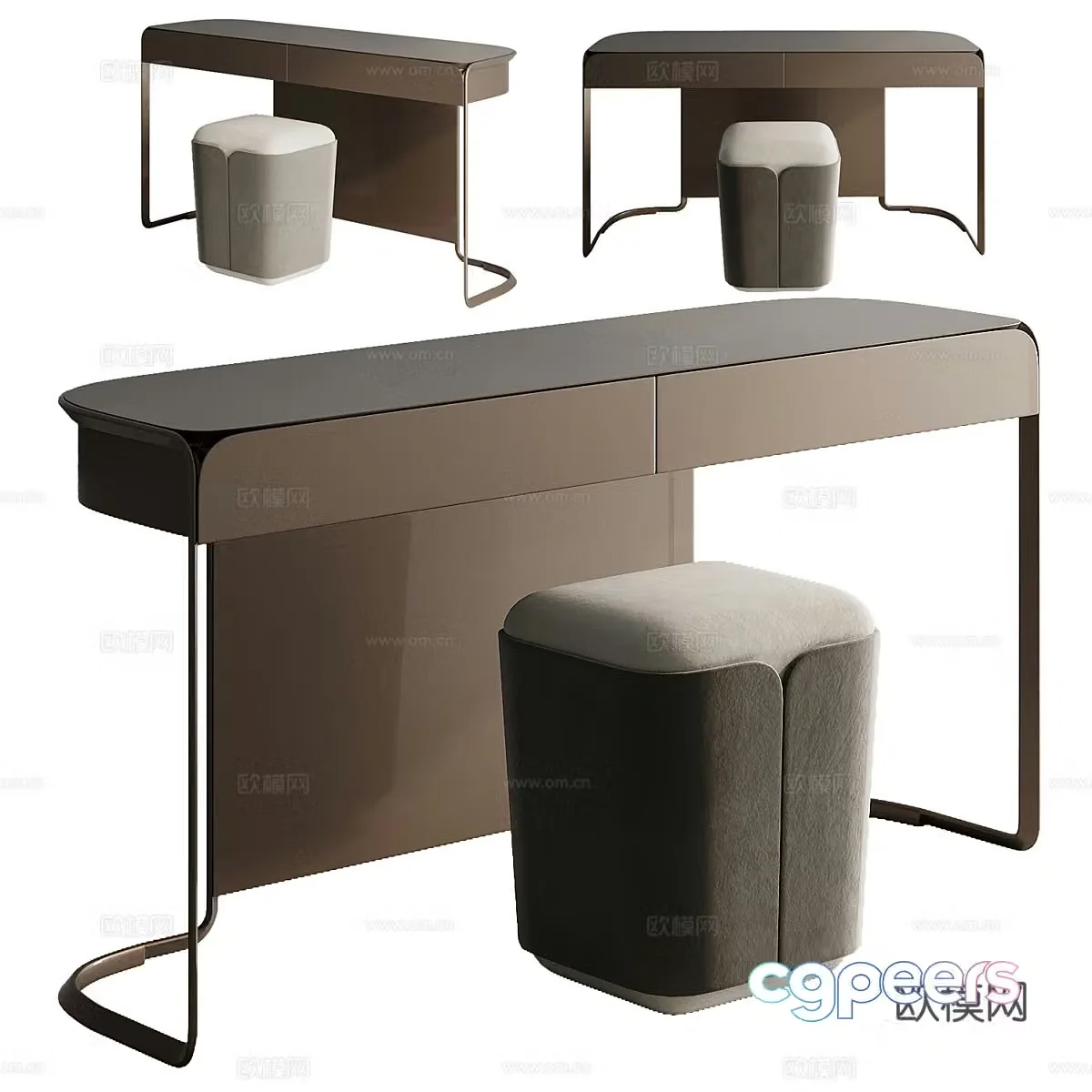 Modern Italian minimalist dressing table 3D model