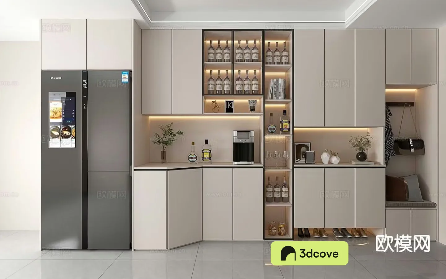 Modern sideboard wine cabinet