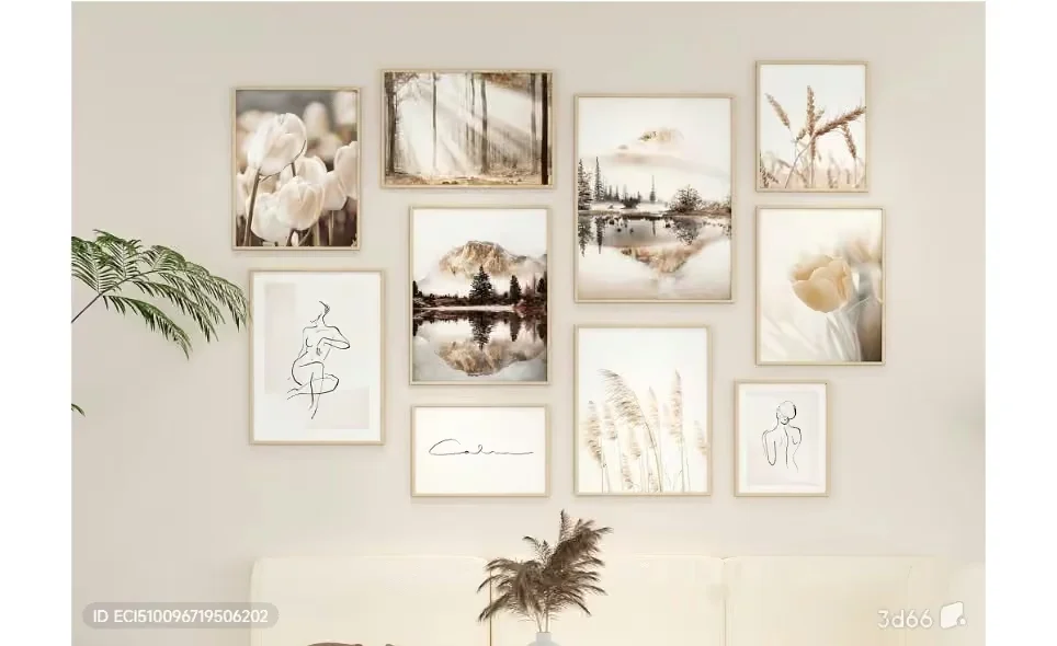 Minimalist Wall Art 3D Model – 16678 – VRAY Render