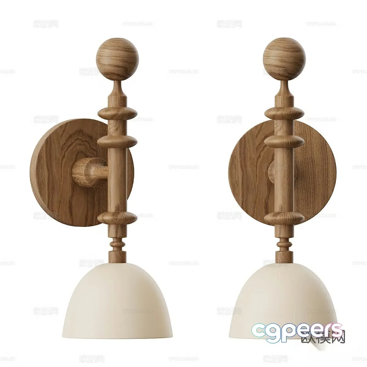 Medieval style wall lamp 3d model