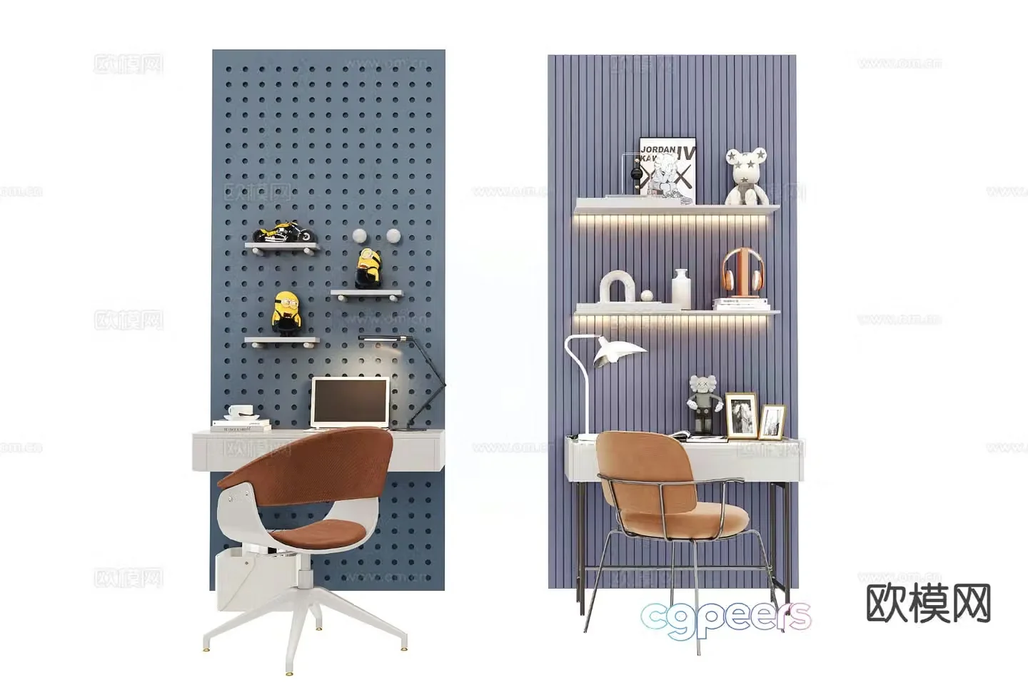 Modern children’s desk chair 3d model