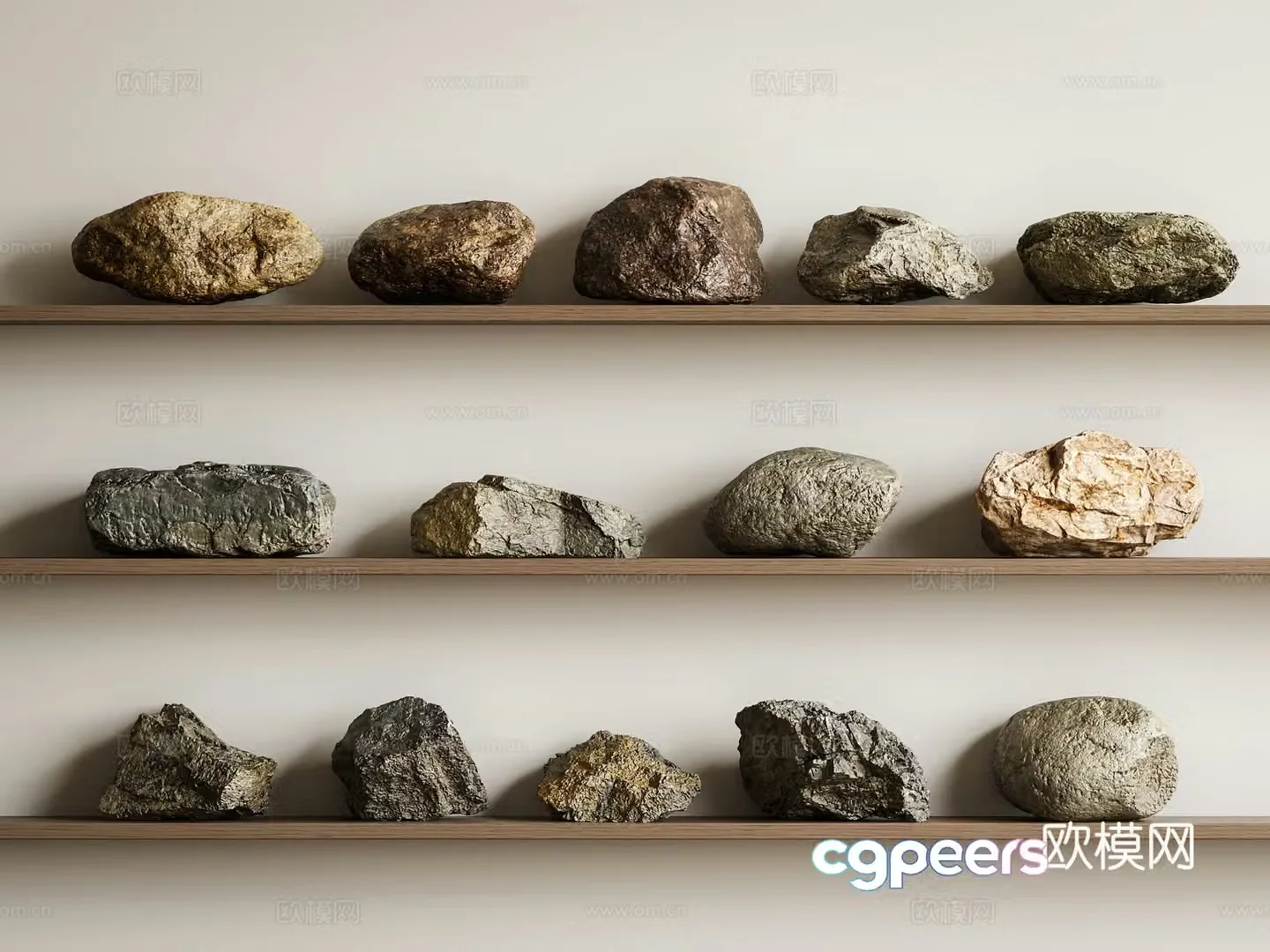 Stone stone rock rocky pebble 3D model