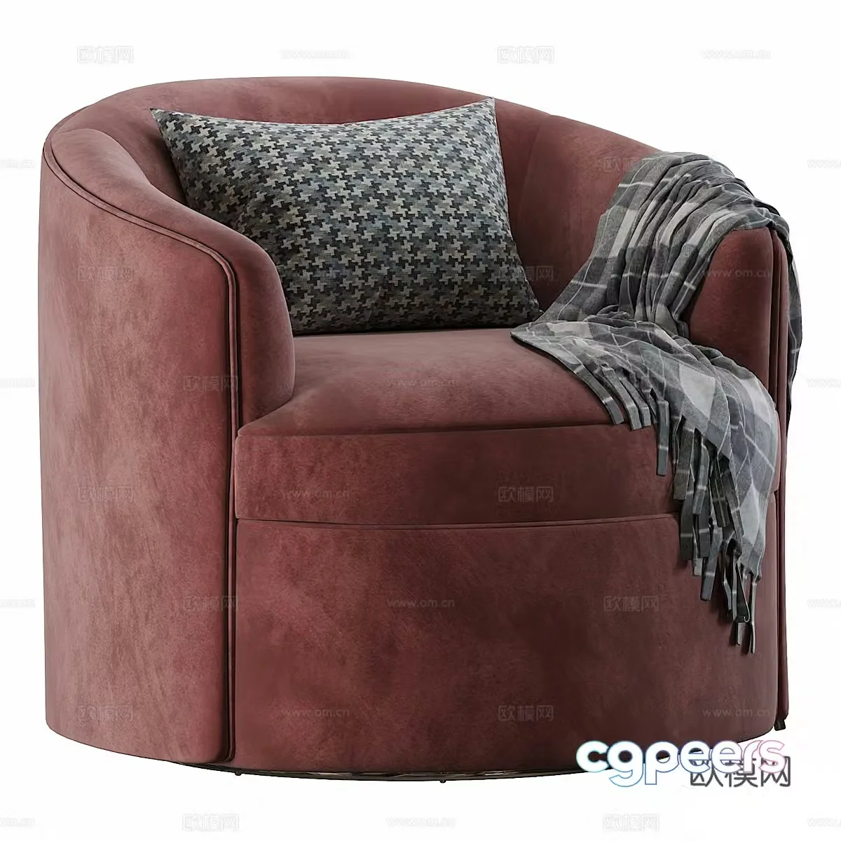 Modern single sofa casual sofa 3d model