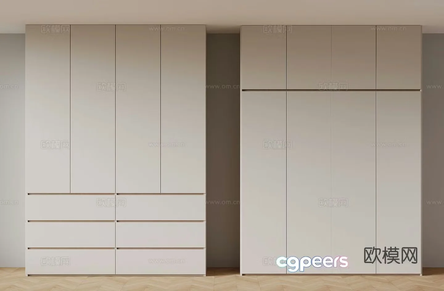 Modern Wardrobe Minimalist Wardrobe 3D Model