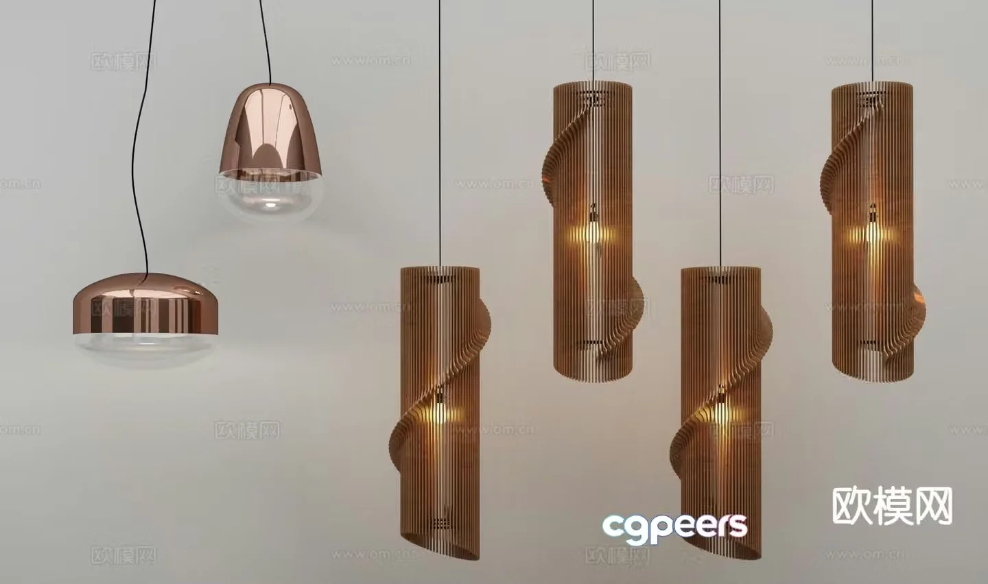 Creative chandelier bedside small chandelier 3d model