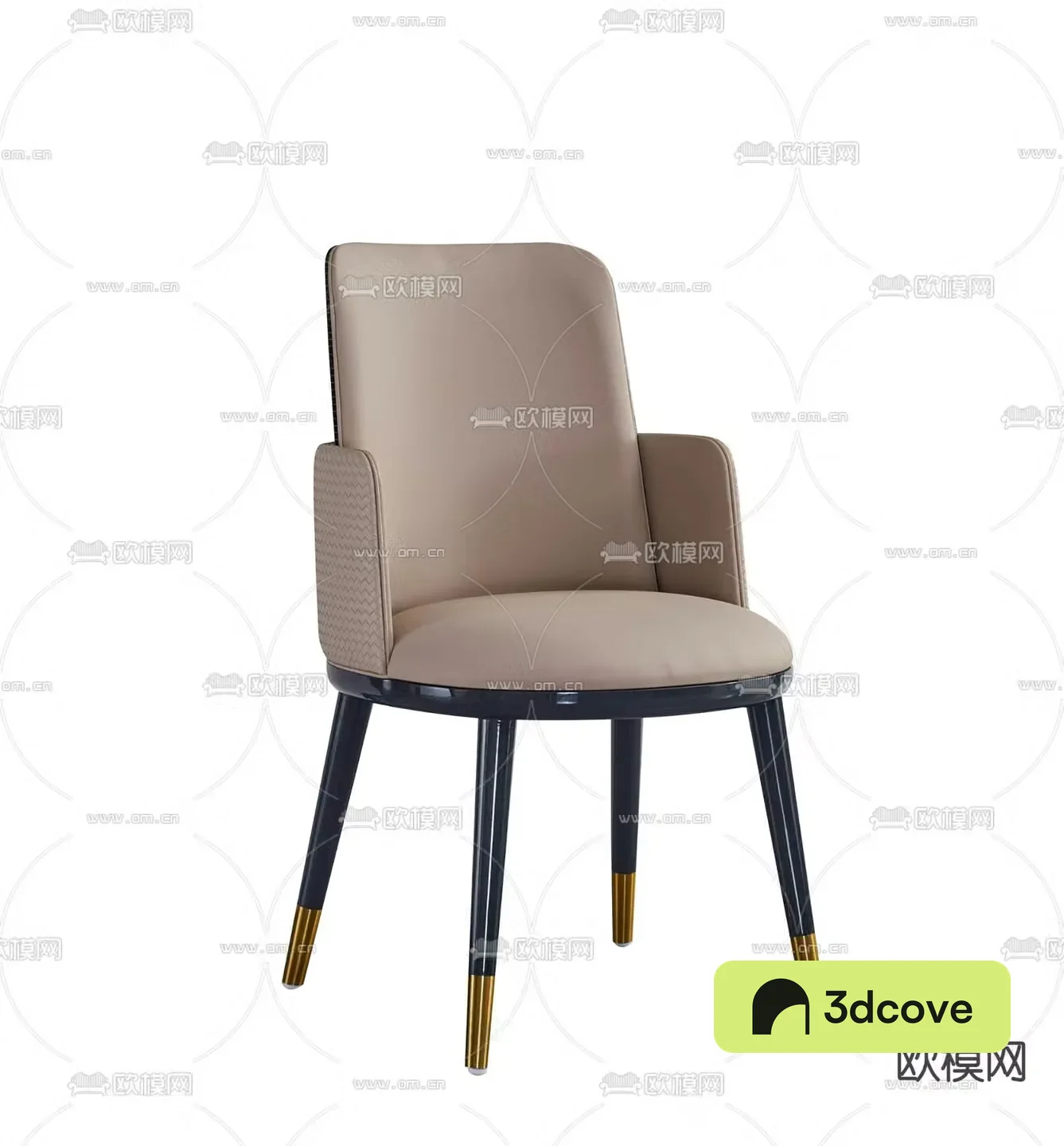 Light luxury chair leather dining chair