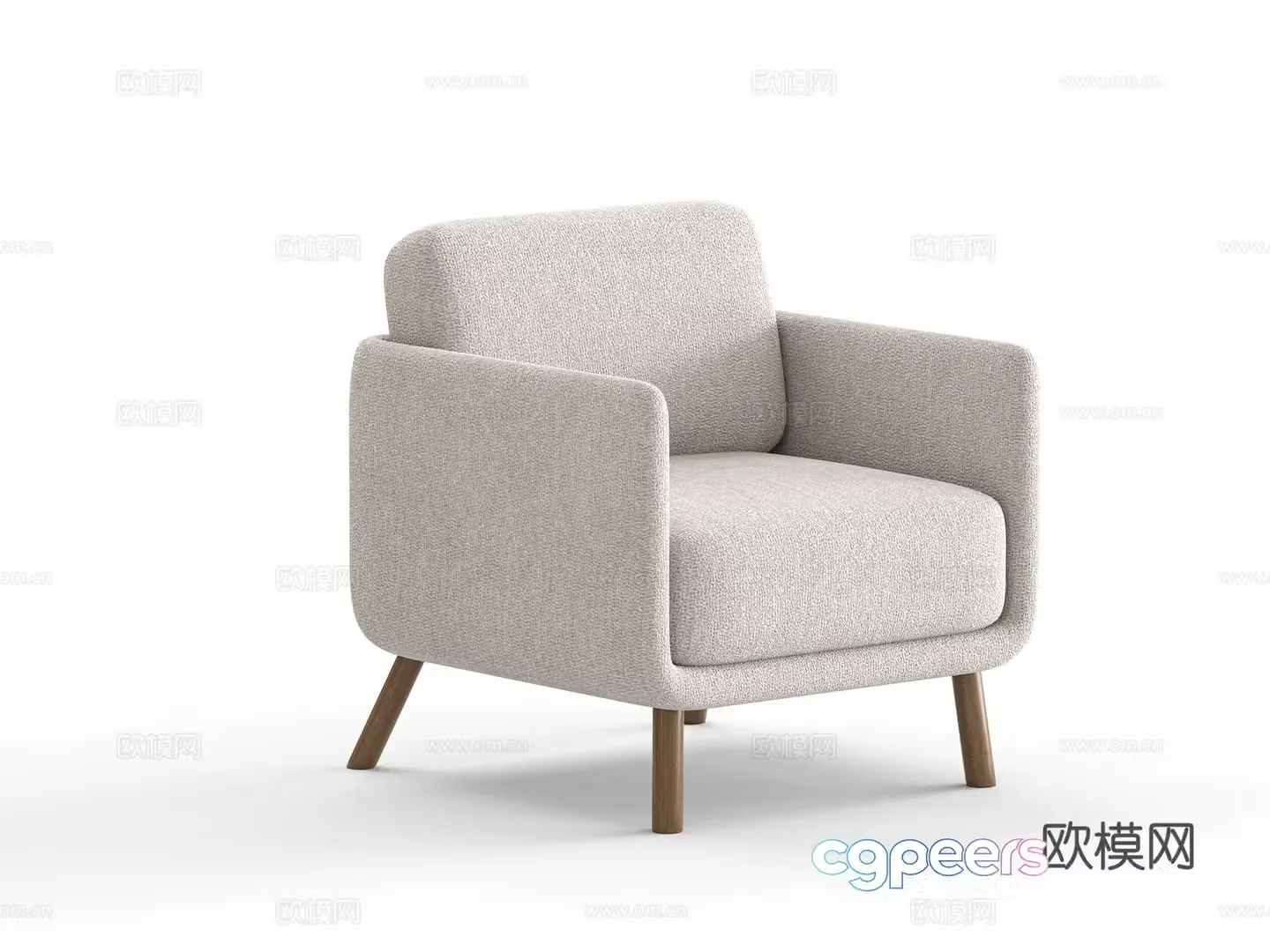 Single chair leisure chair 3d model