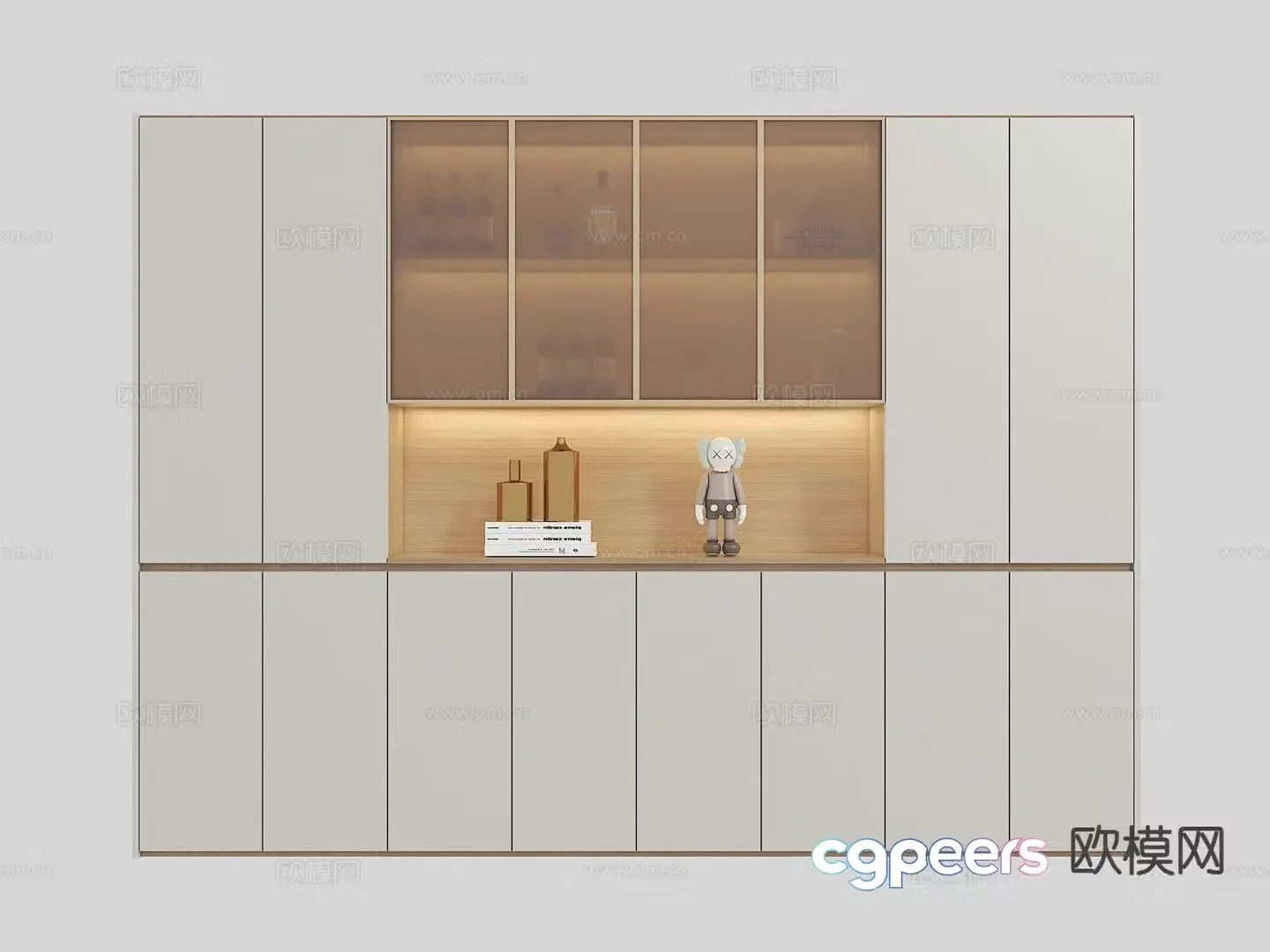 Modern wine cabinet 3d model