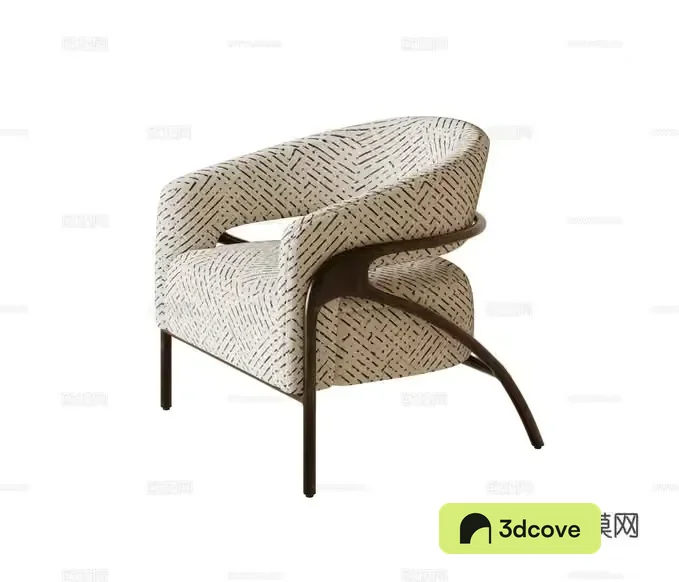 A Modern Chair With A Unique Pattern