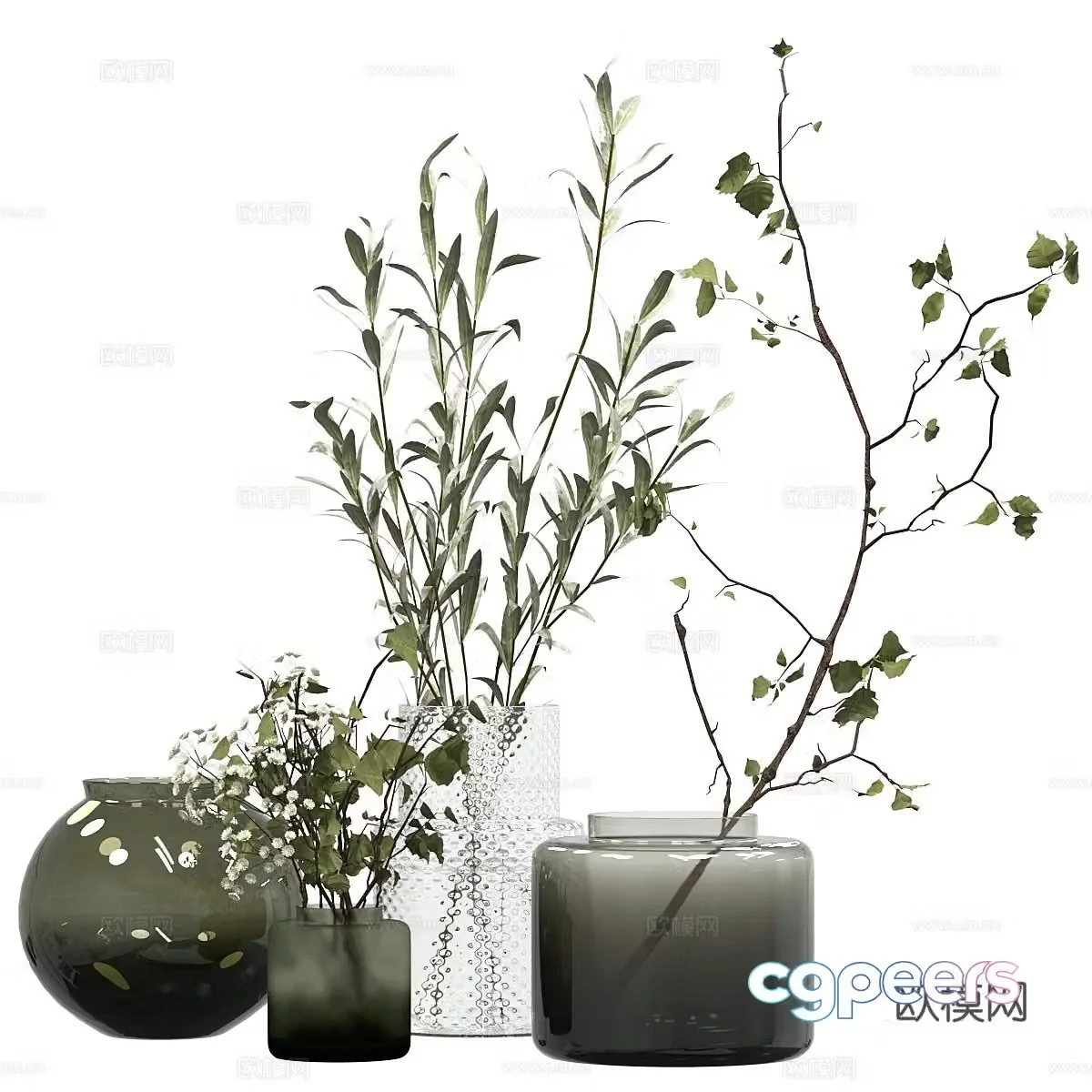 Vase flower art 3d model