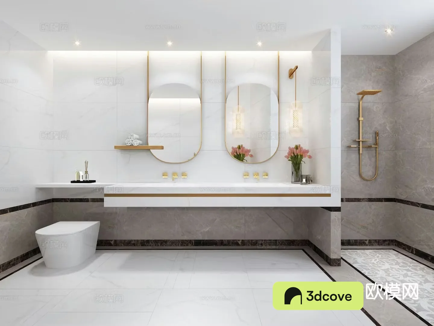 Modern bathroom toilet