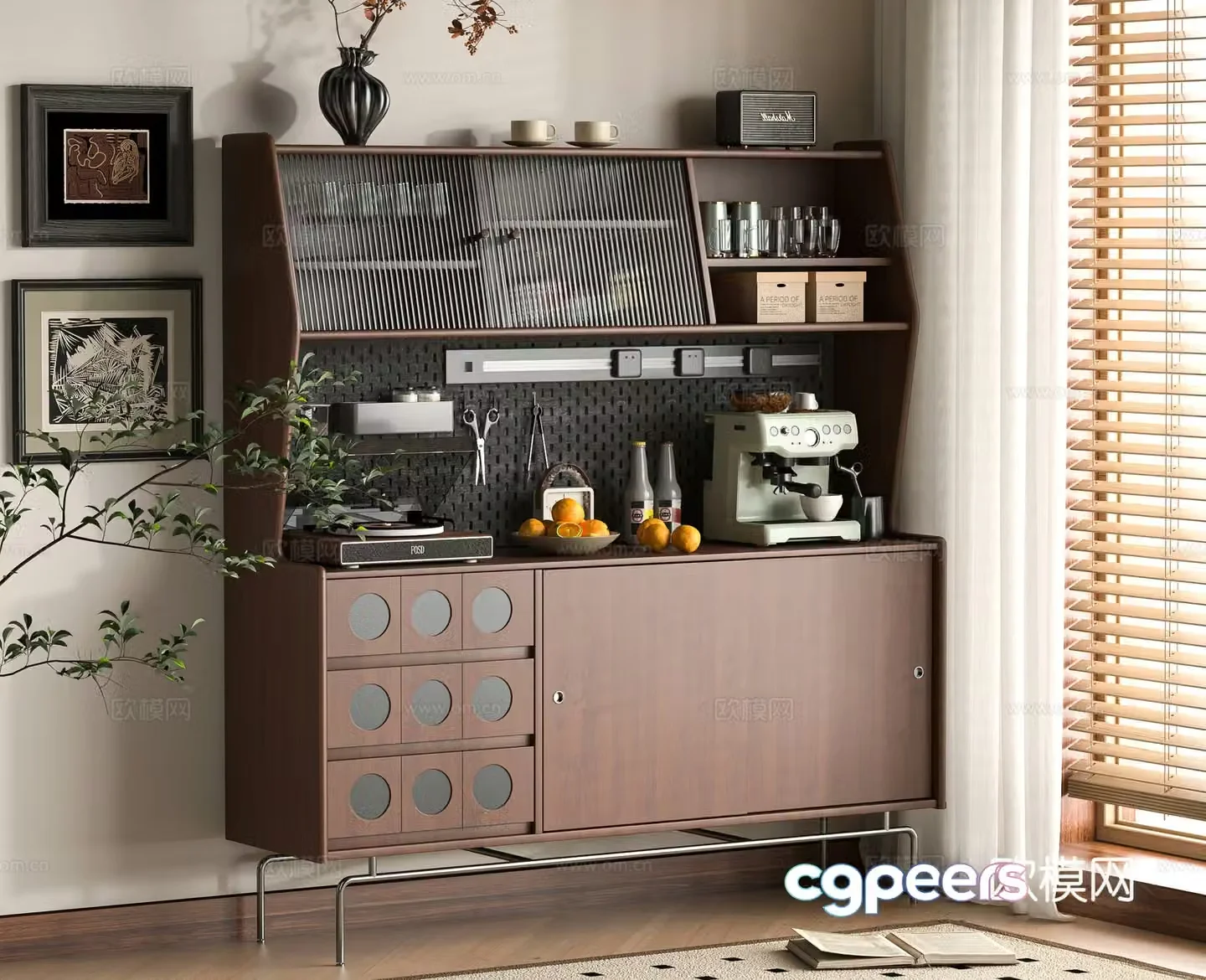 Middle-aged sideboard 3D model