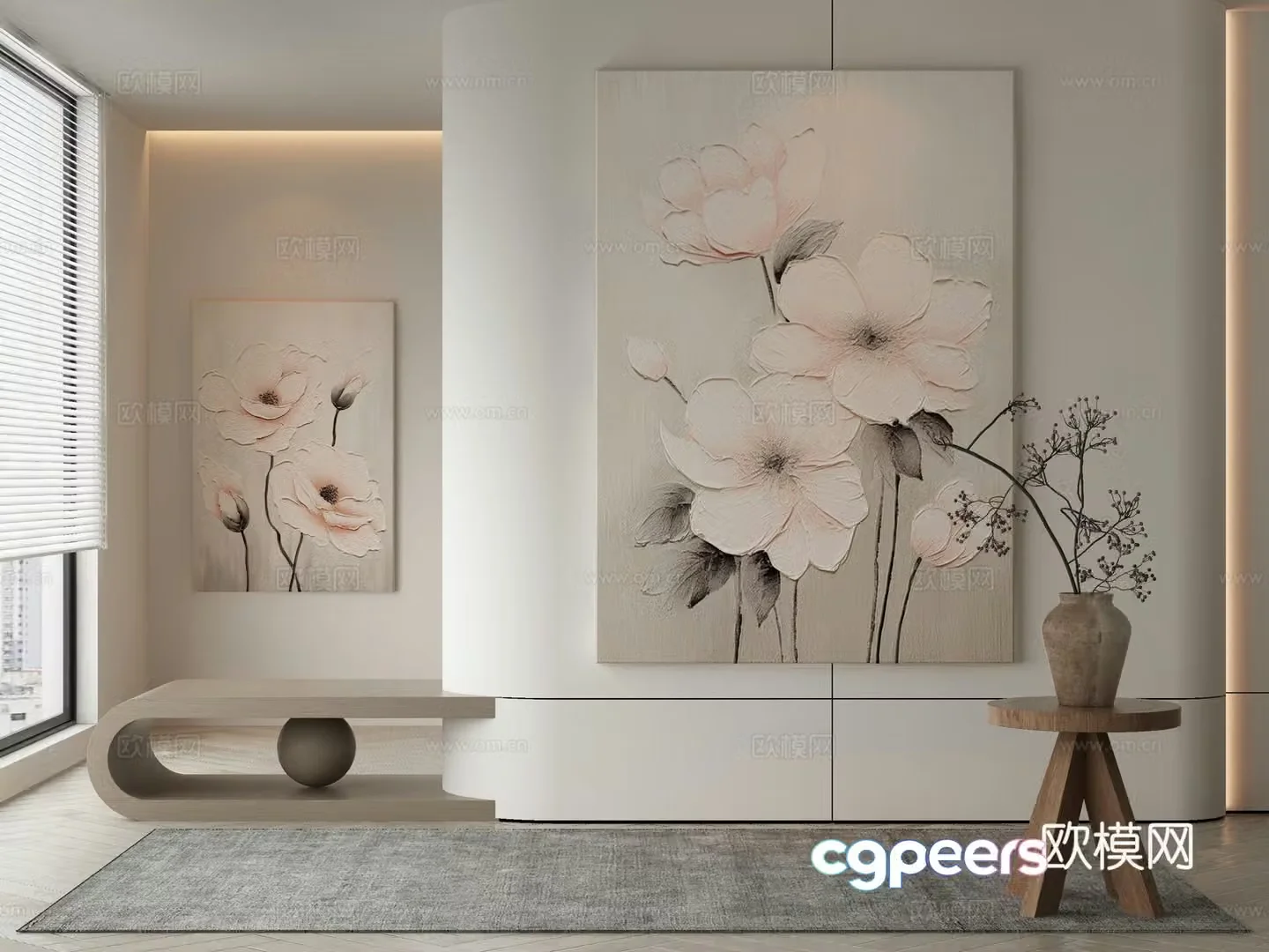 Modern decorative painting 3d model