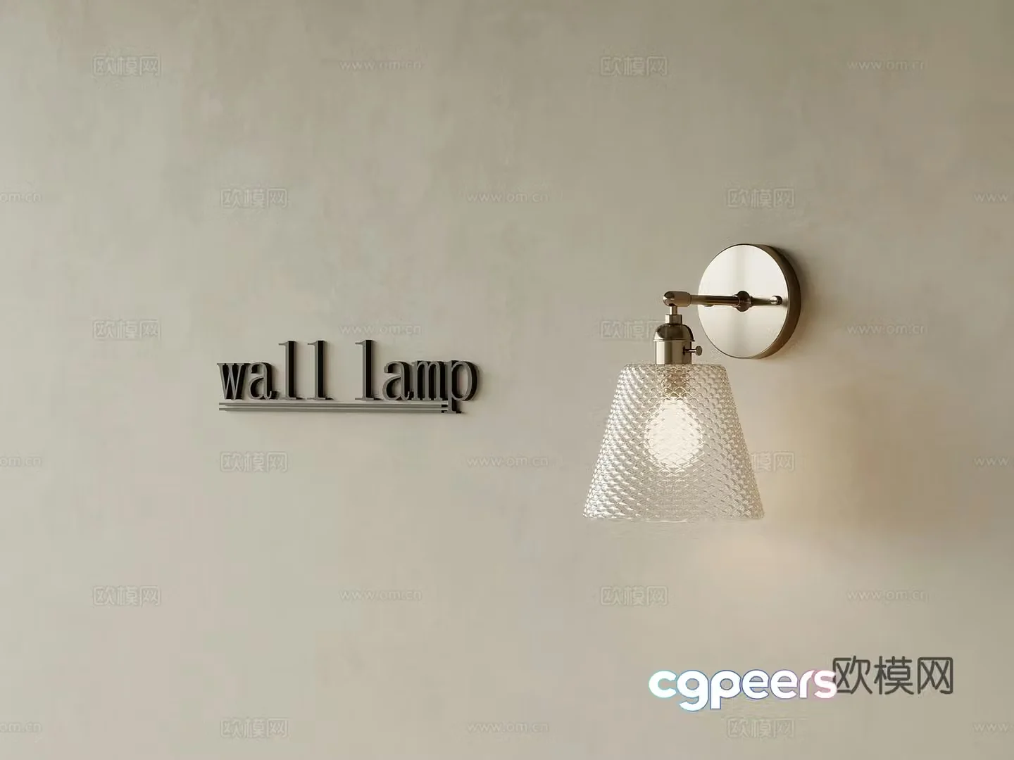 French Cream Wind Wall Light Decorative Wall Light 3D Model