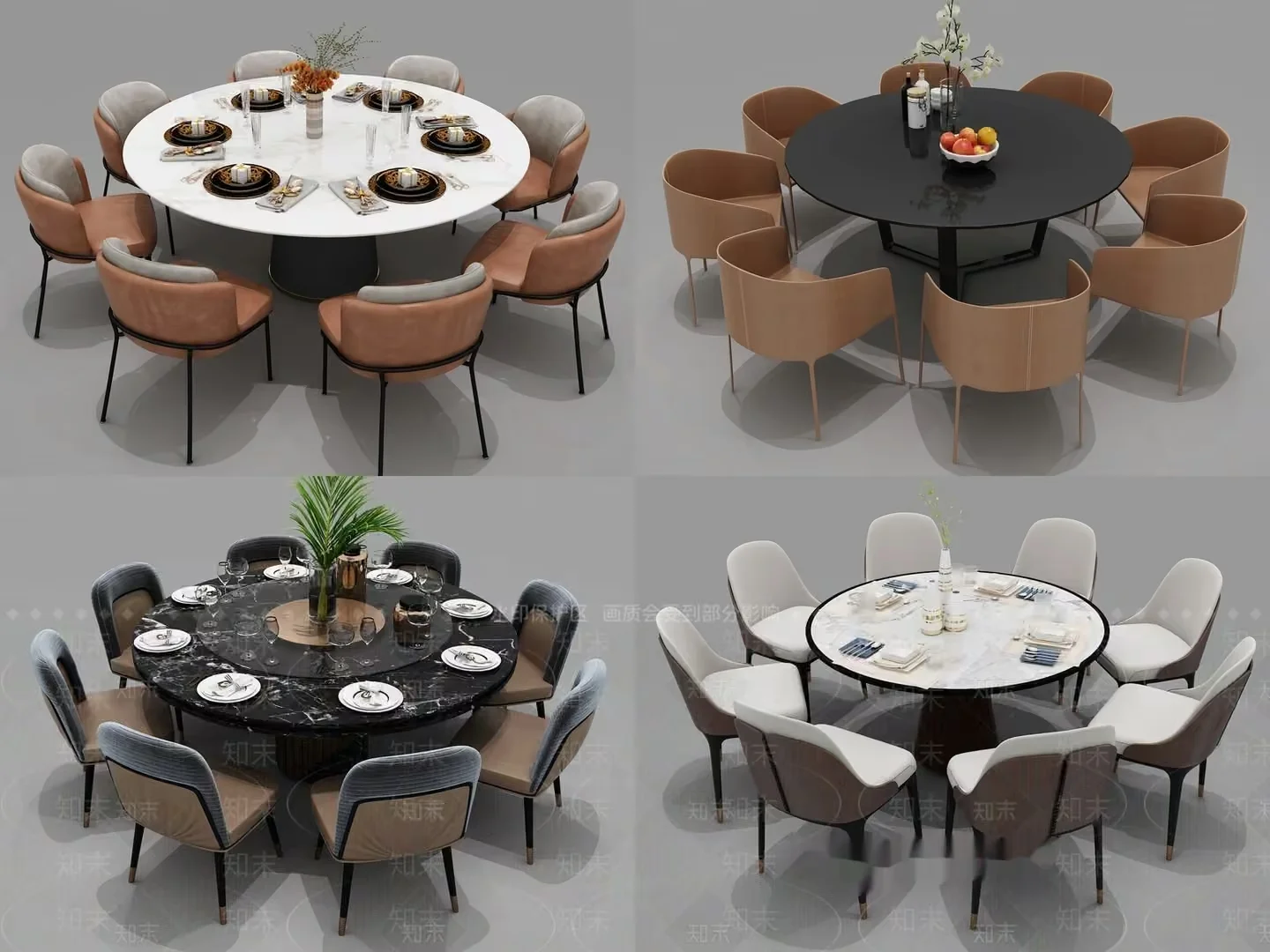 Dining Room Tables 3D Model – 18706 – VRAY Render