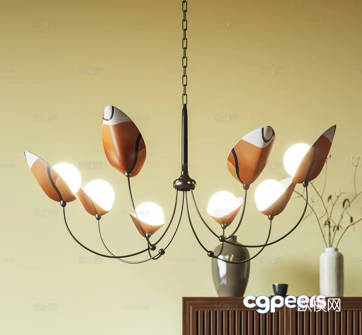 Middle Ages 3D Model of Wasabi Chandelier