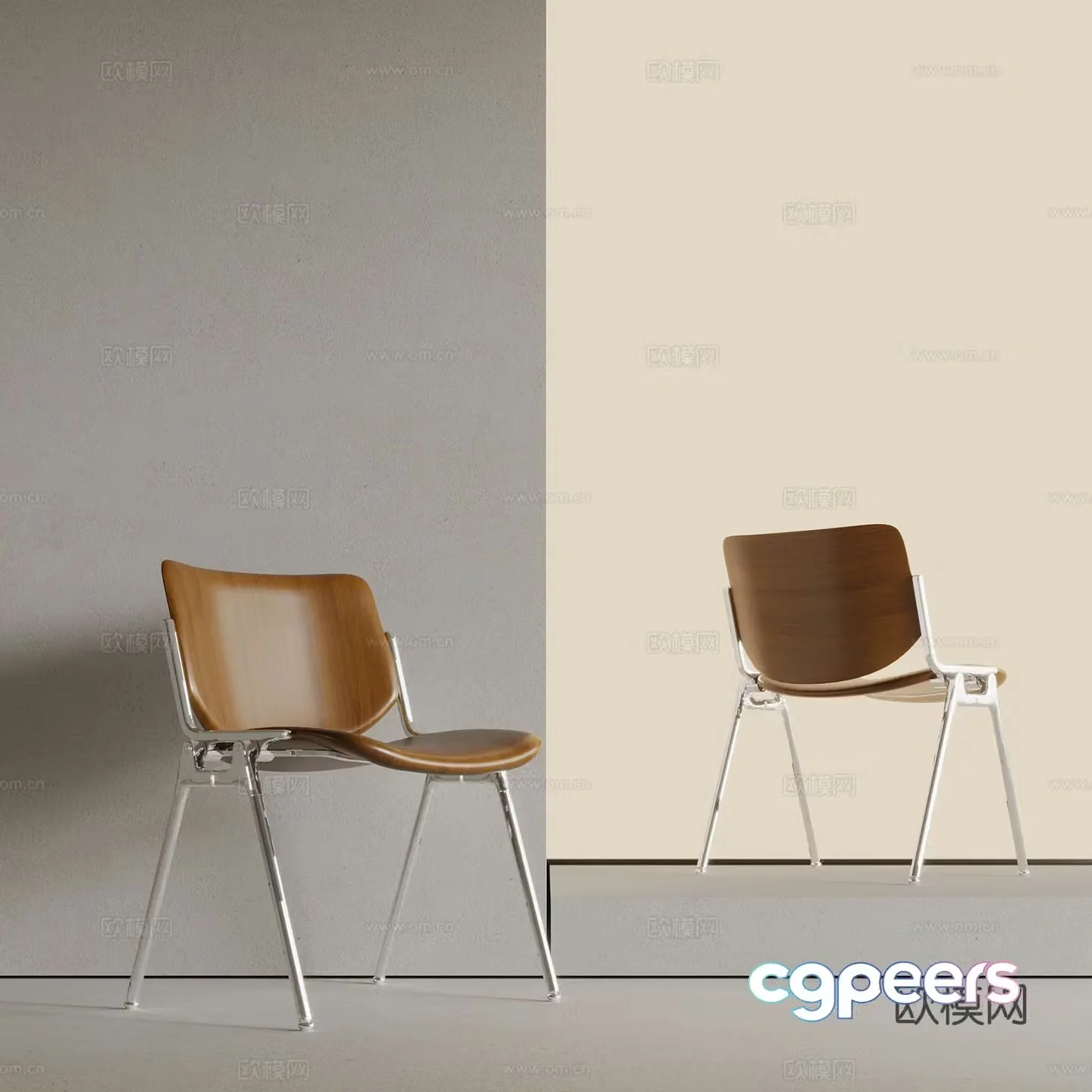 Medieval style dining chair leisure chair chair 3d model