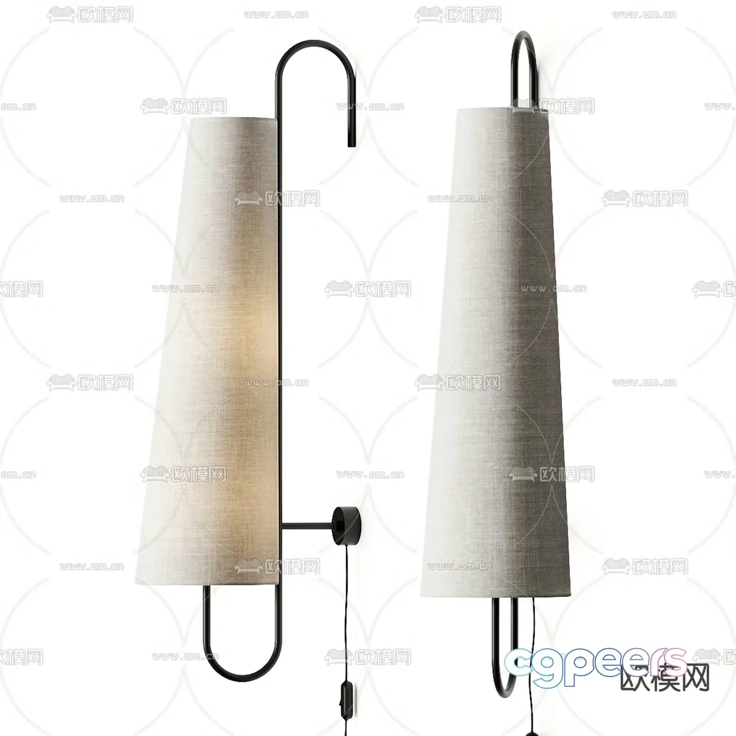 Modern wall light 3d model