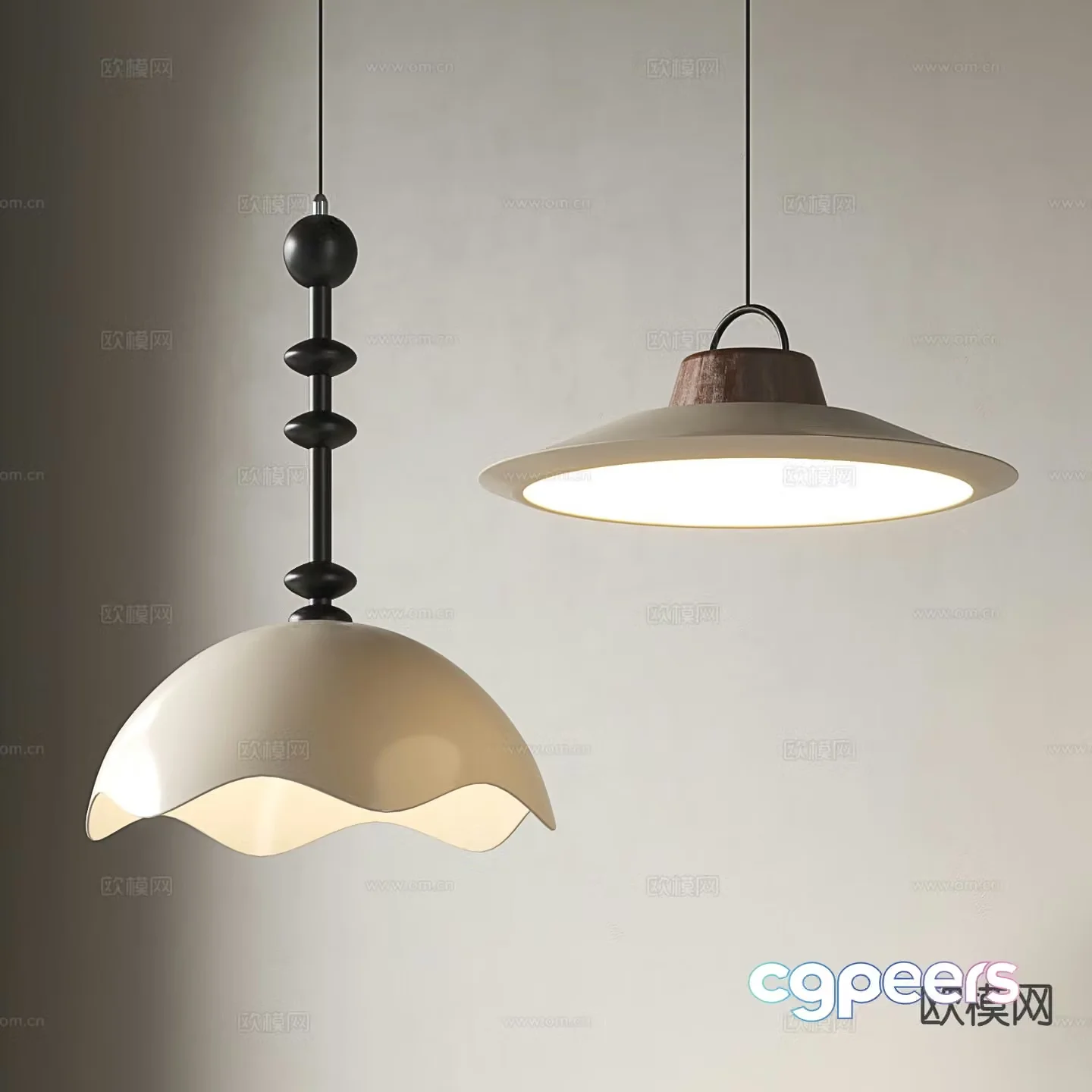 Medieval style chandelier lampshade chandelier 3d model