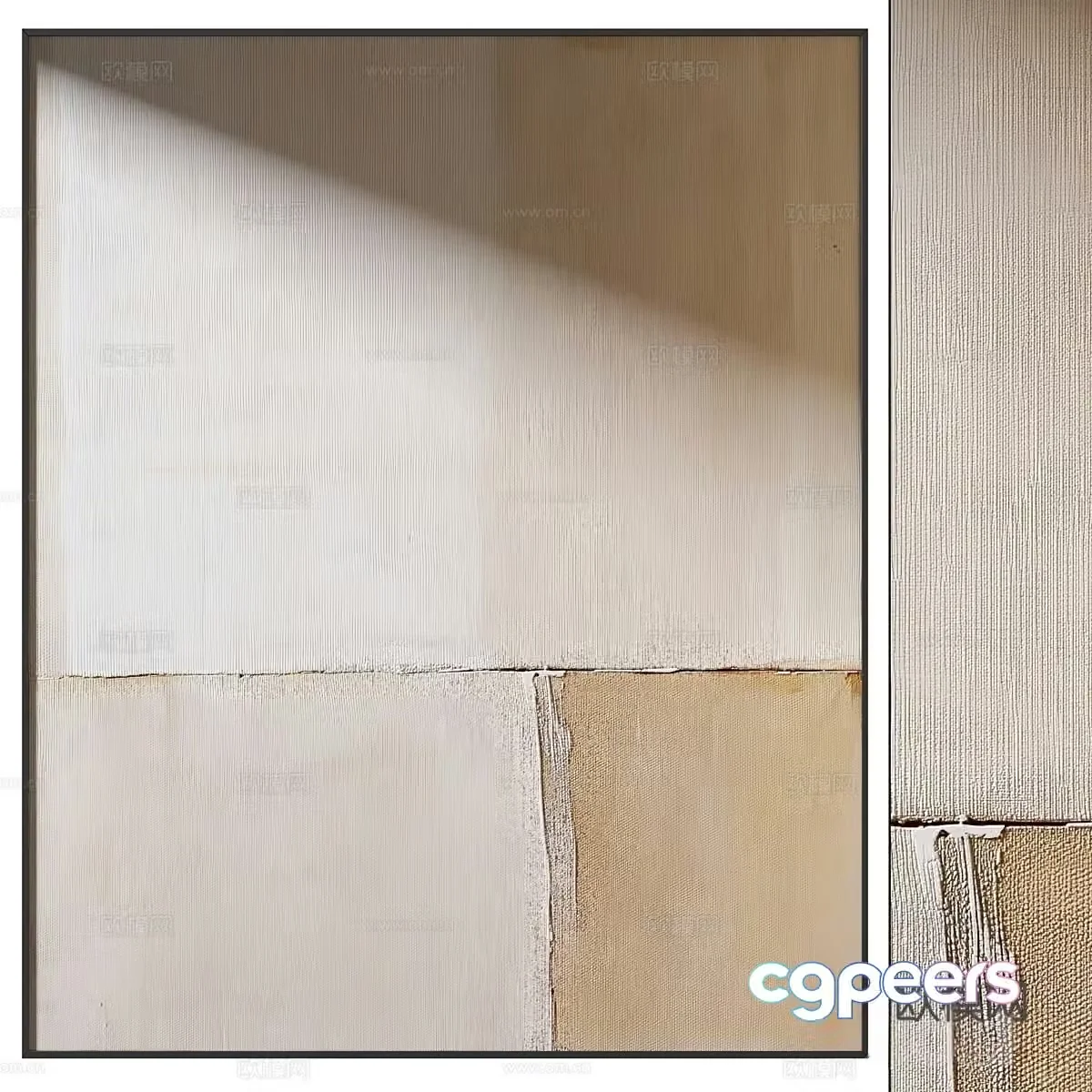 New Chinese style hanging painting texture painting 3d model