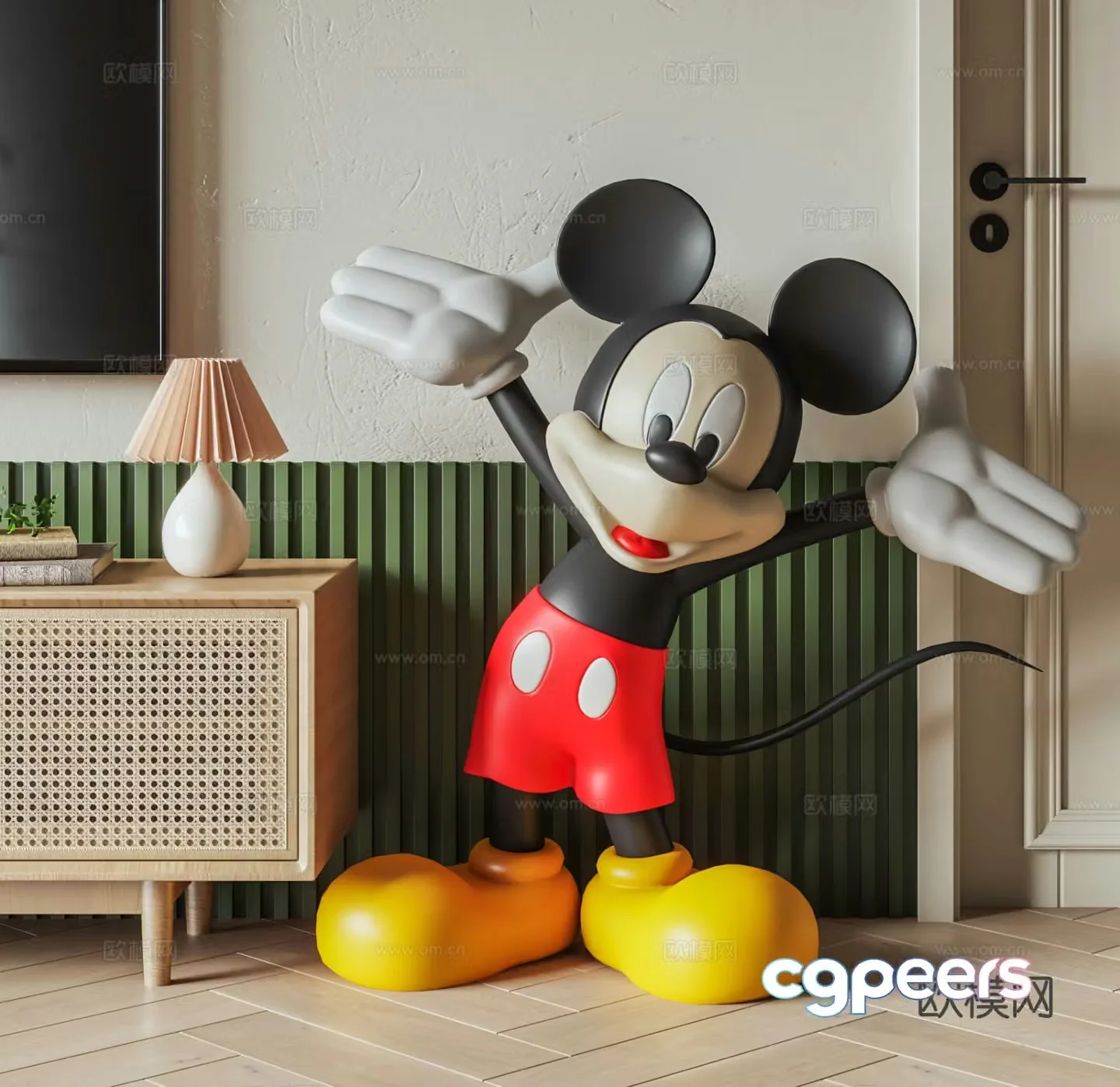 Mickey Toy Sculpture Doll Cartoon Ornaments 3D Model