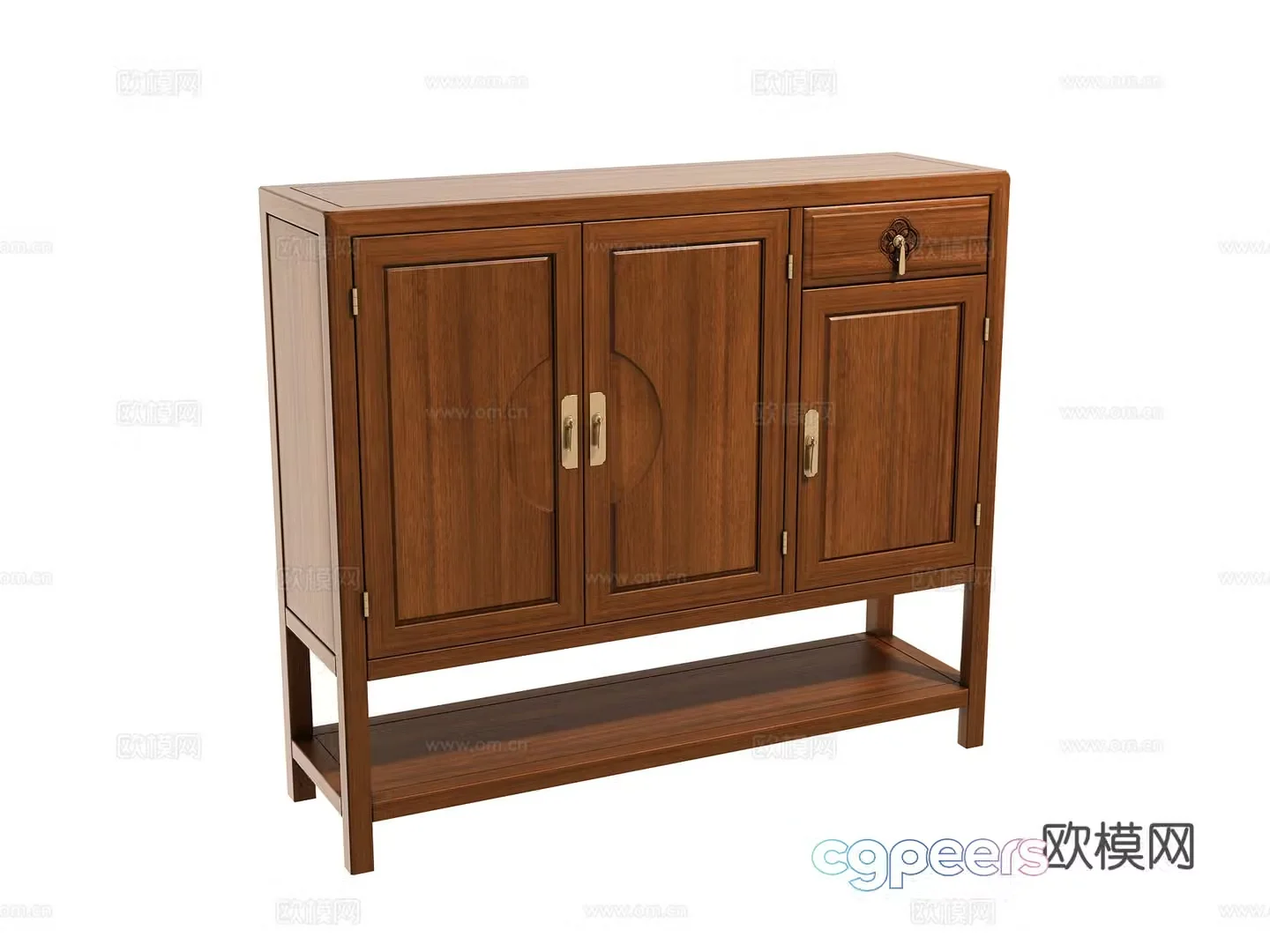 New Chinese style entrance cabinet 3D model