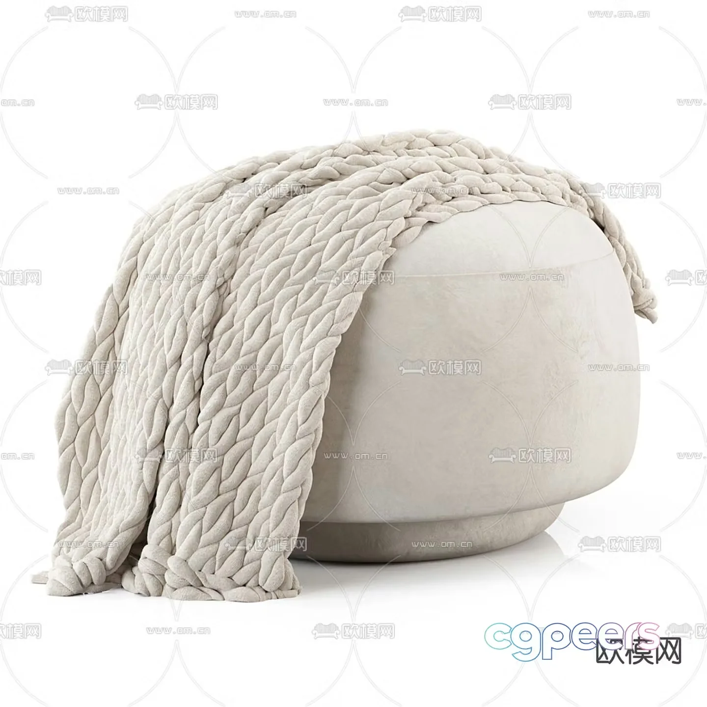 julep ottoman stool sofa stool round stool 3d model