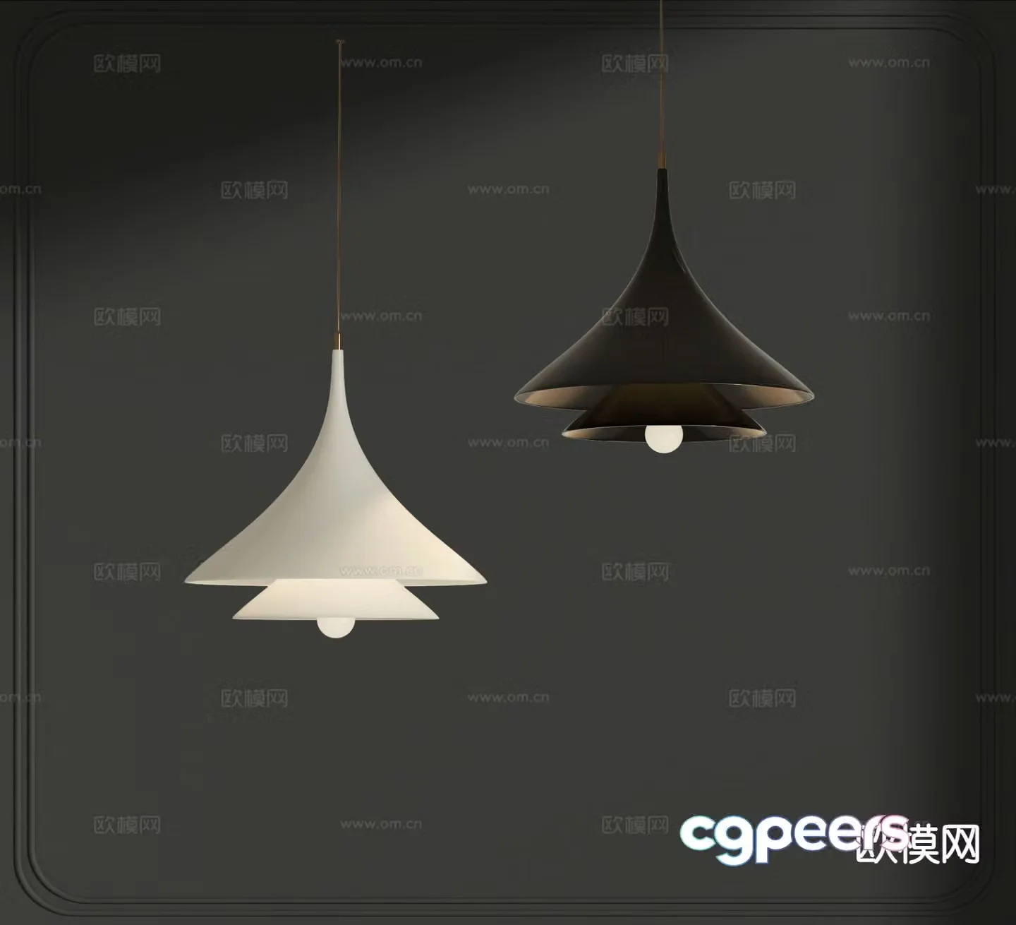 Creative chandelier bedside chandelier 3d model