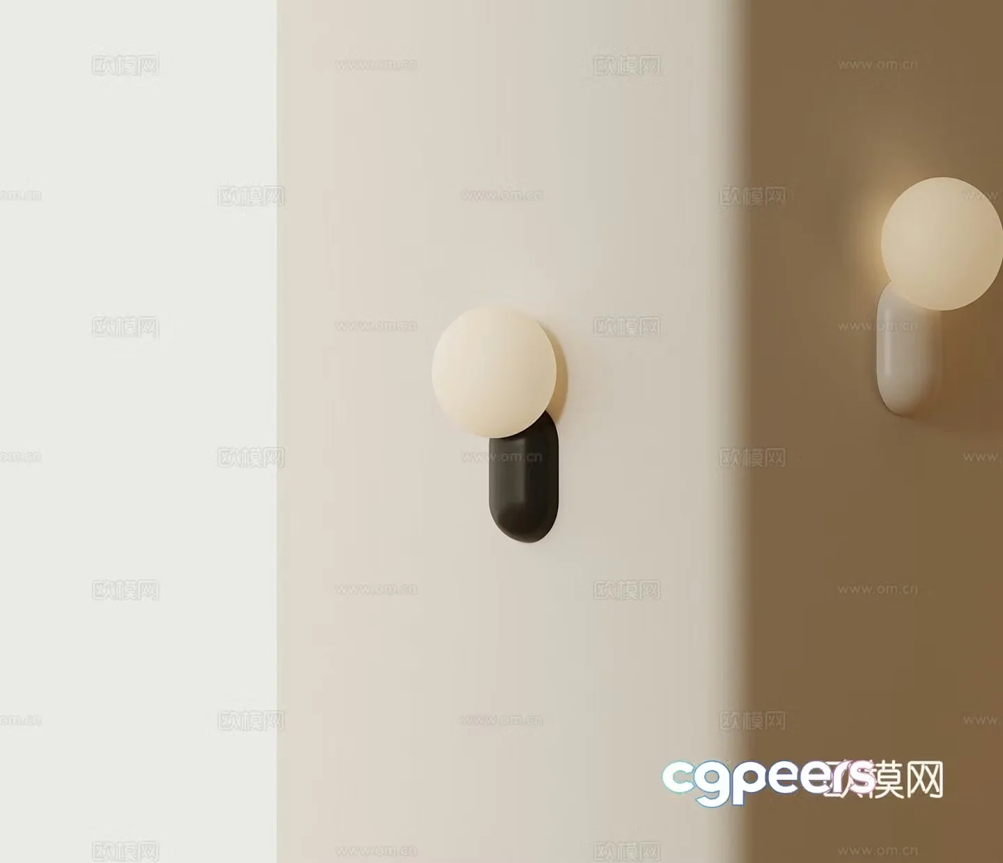 Modern wall light 3d model