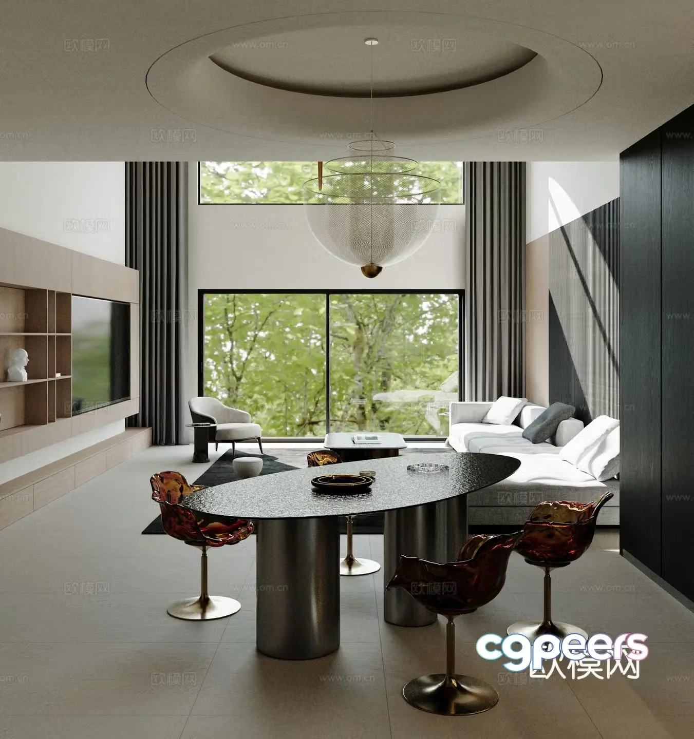 Modern Italian dining room 3d model