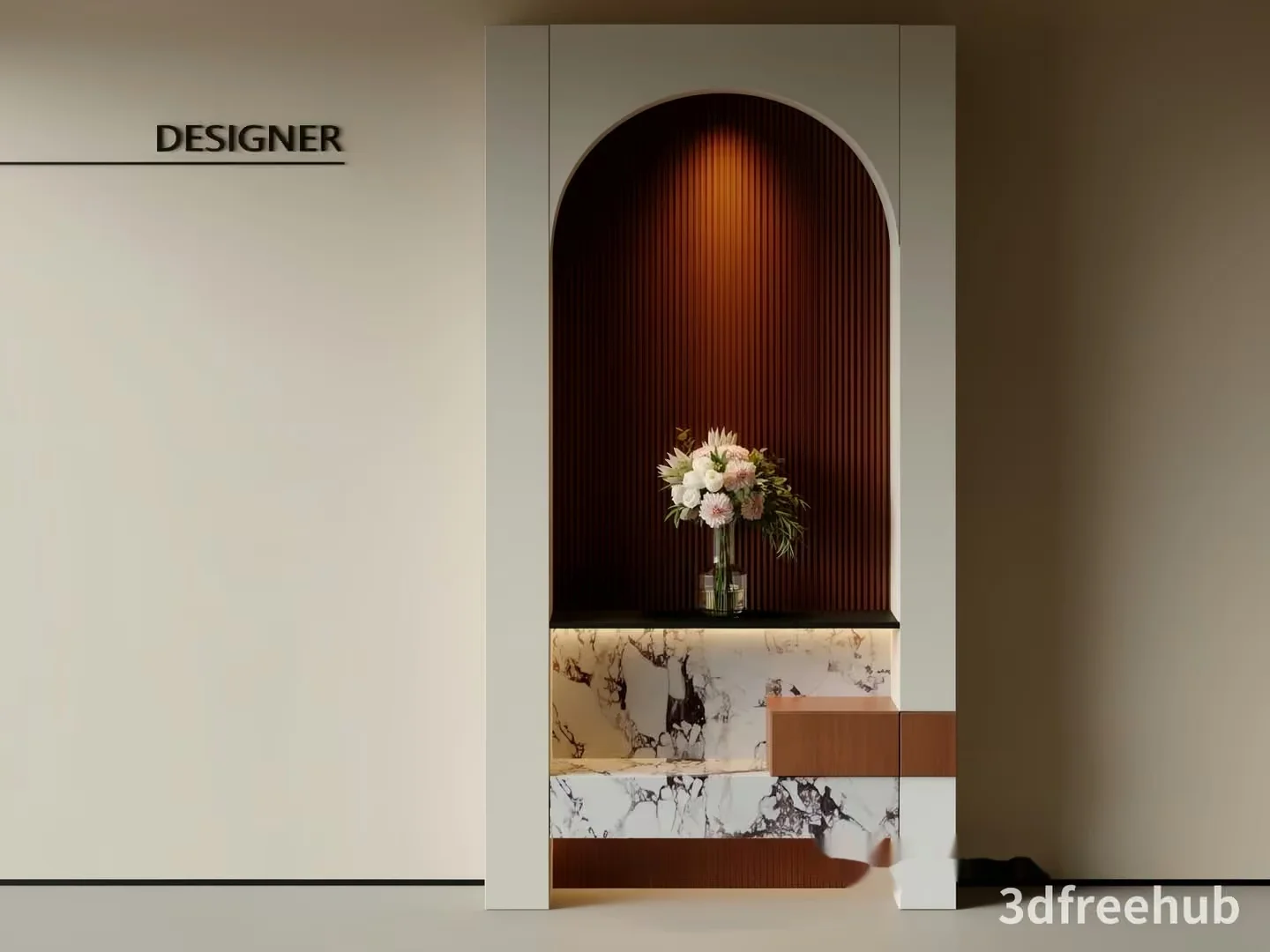 Modern Design Element 3D Model – 22292 – VRAY Render