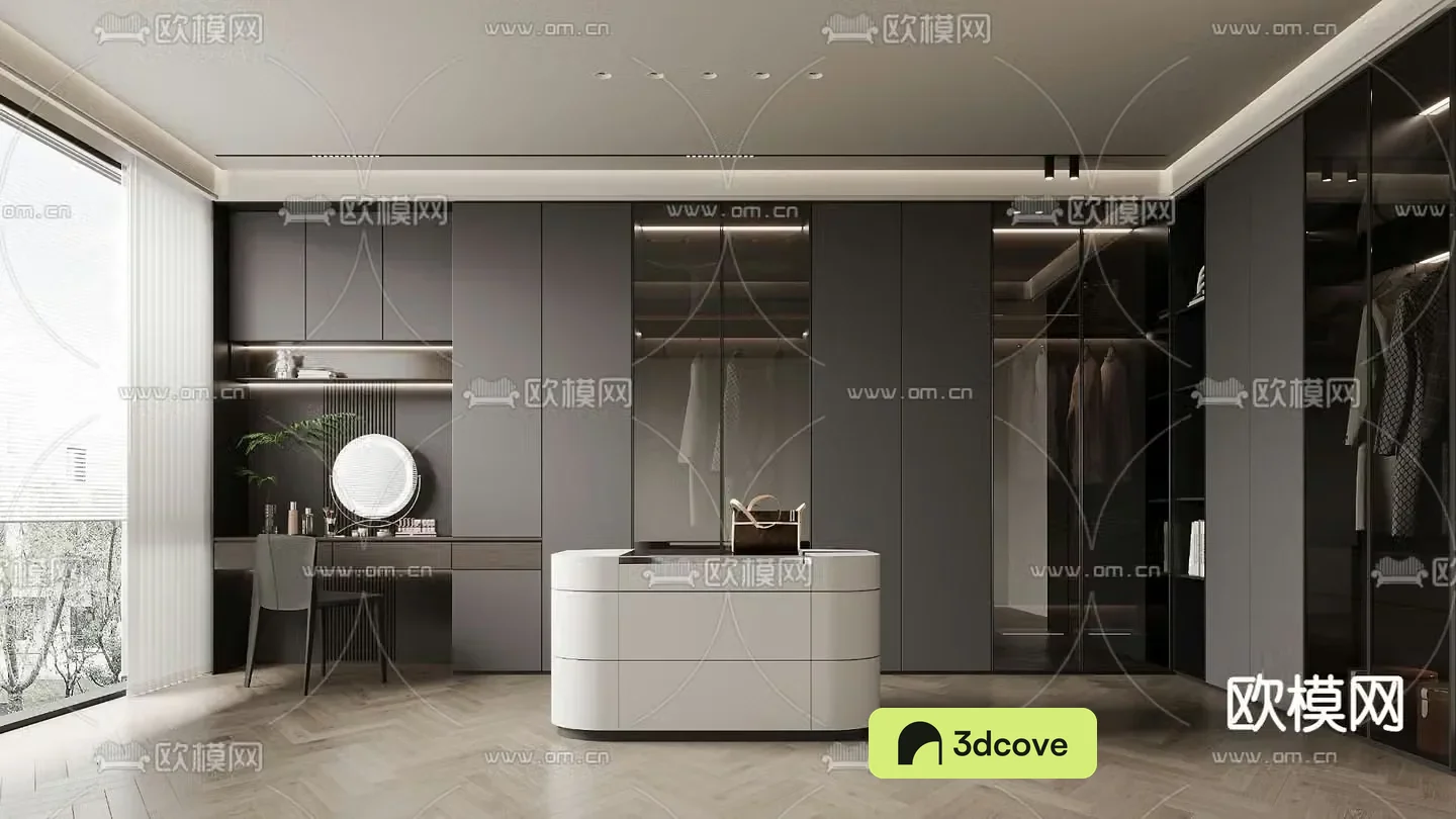 Modern dressing room cloakroom