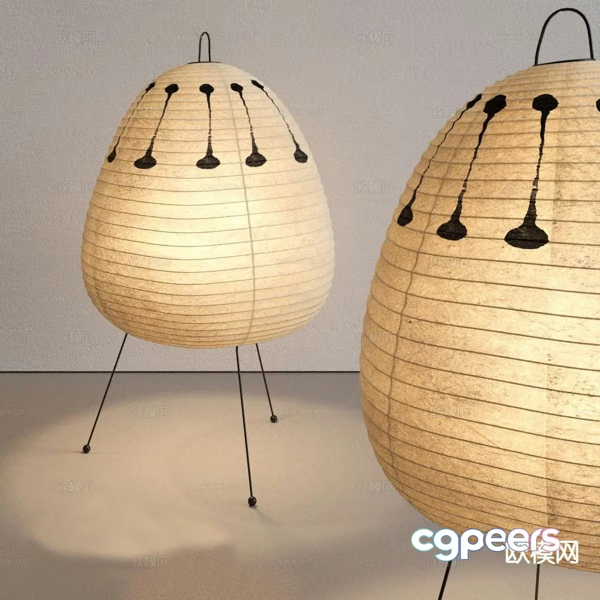 wabi-sabi table lamp 3d model