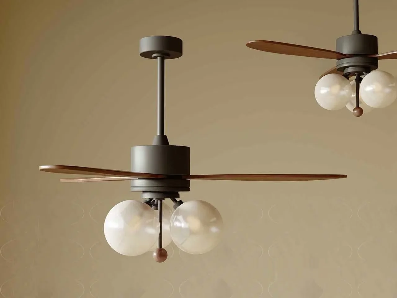 Modern Ceiling Fans 3D Model – 14195 – CORONA Render
