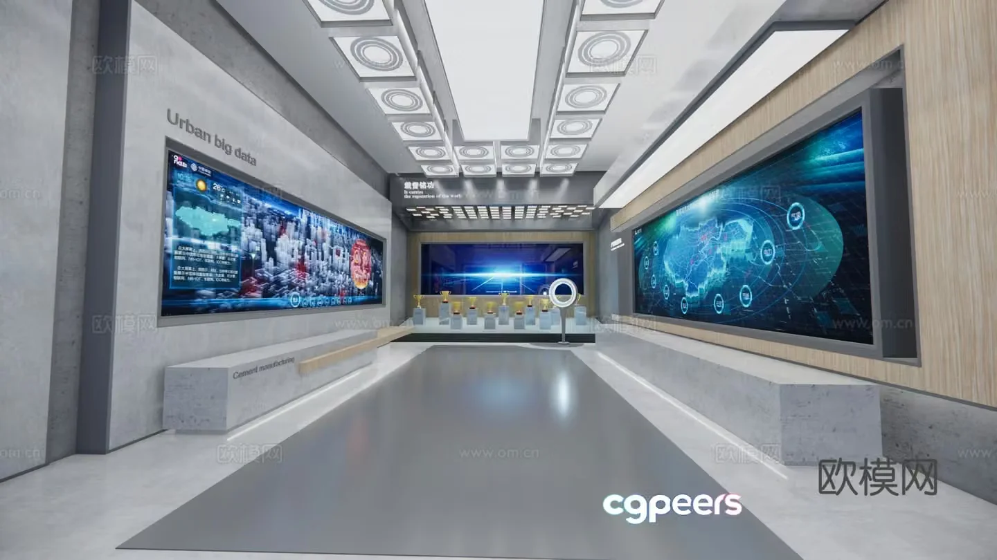 Modern tech showroom 3D model