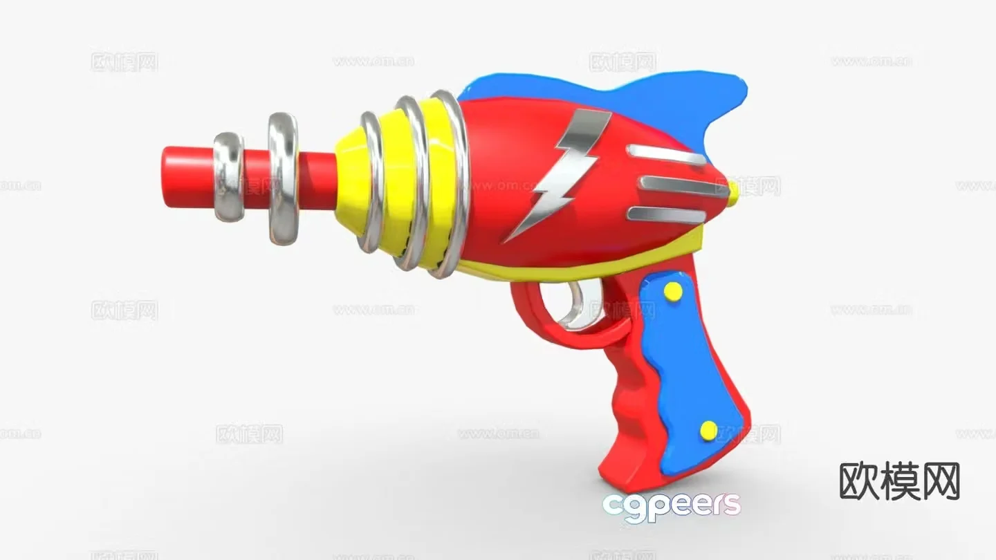ray gun toy gun 3d model