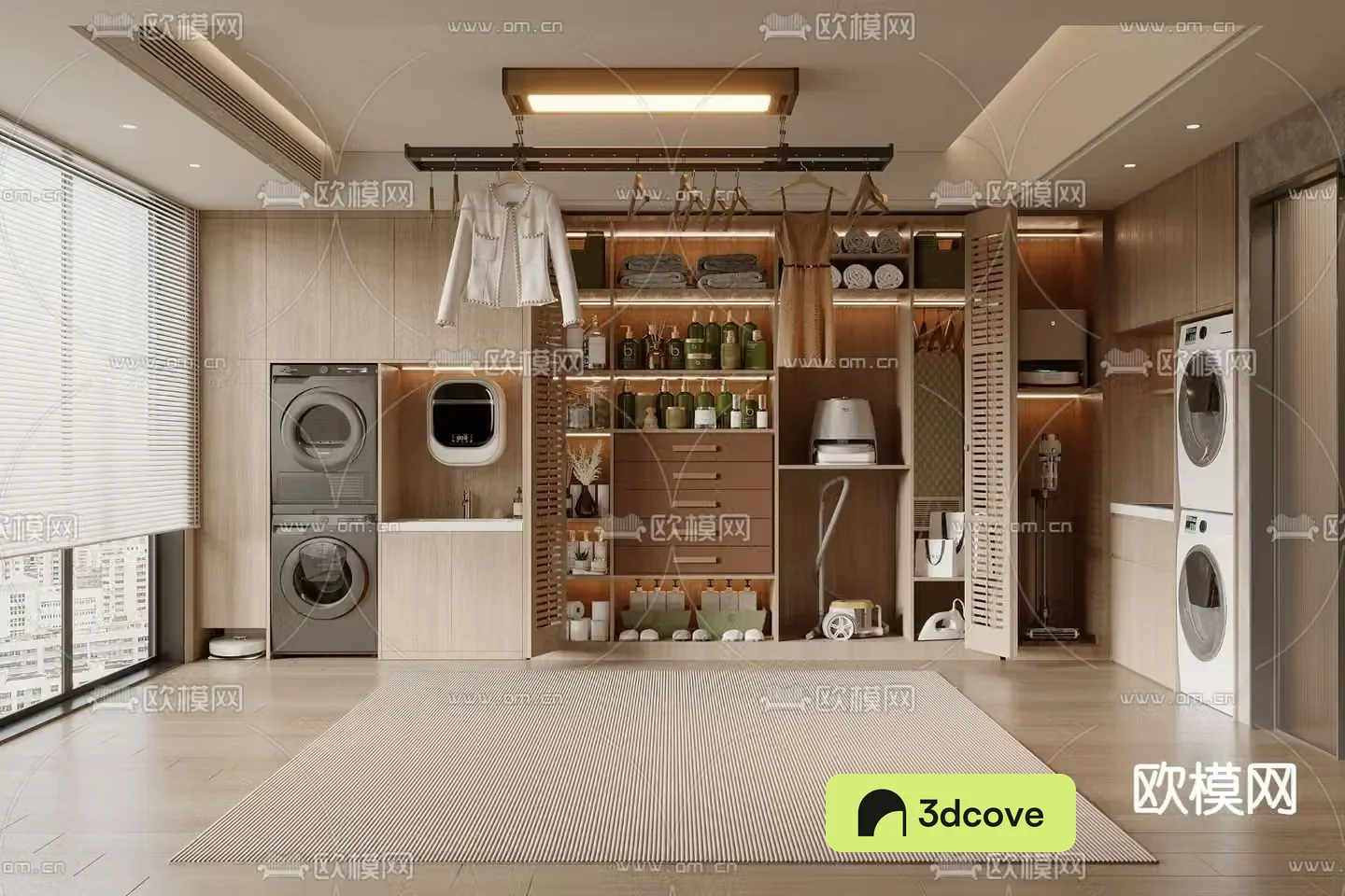 Balcony cabinet laundry room washing machine