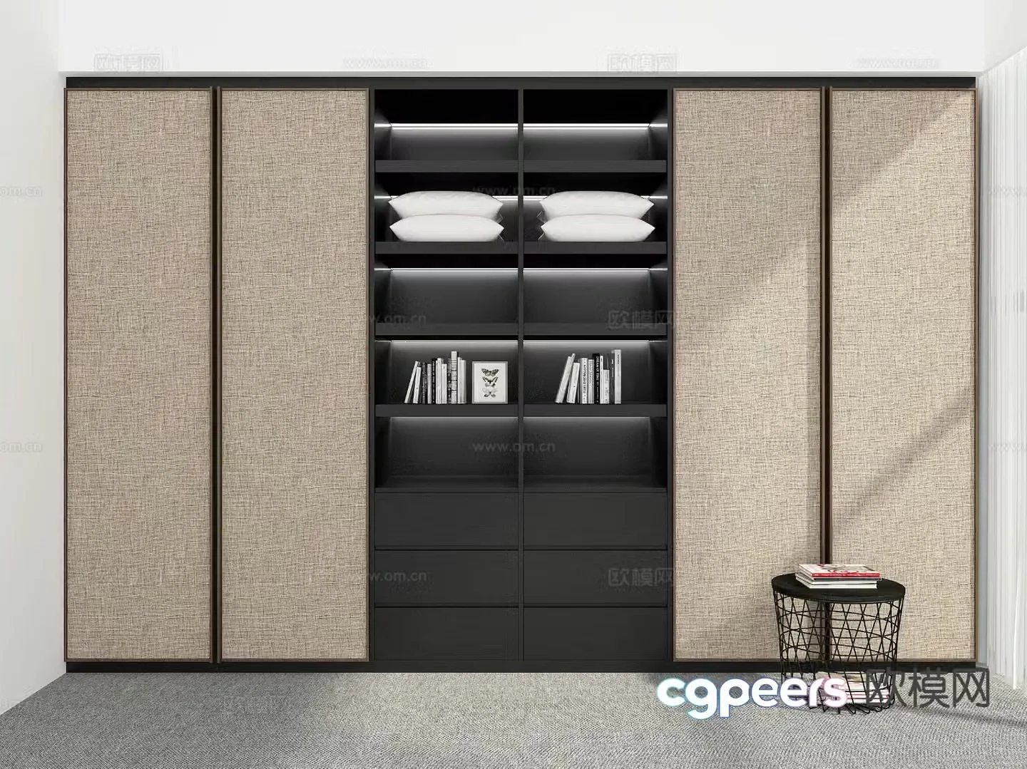 modern wardrobe wardrobe 3d model